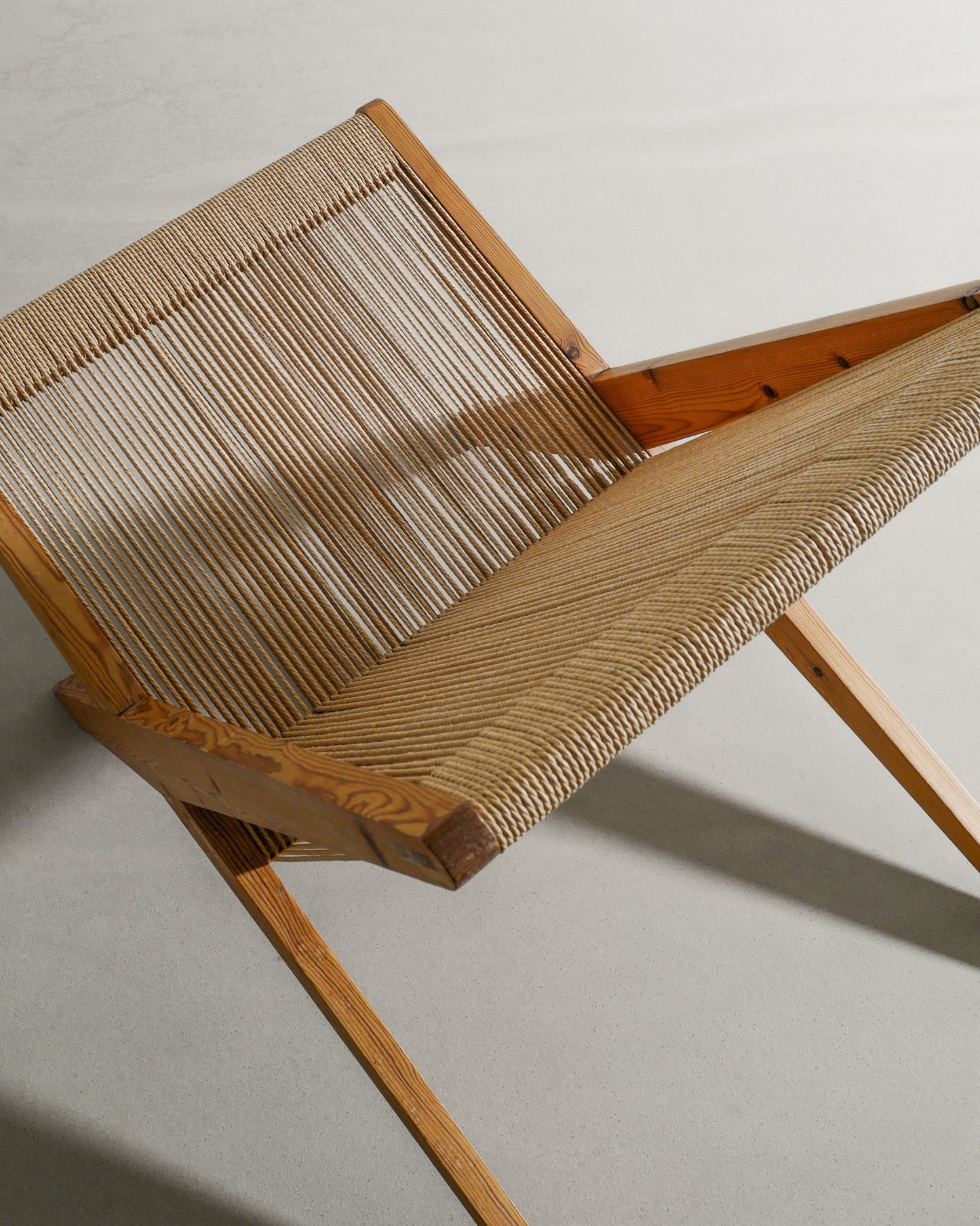 DANISH PINE & FLAGLINE CHAIR, 1960s