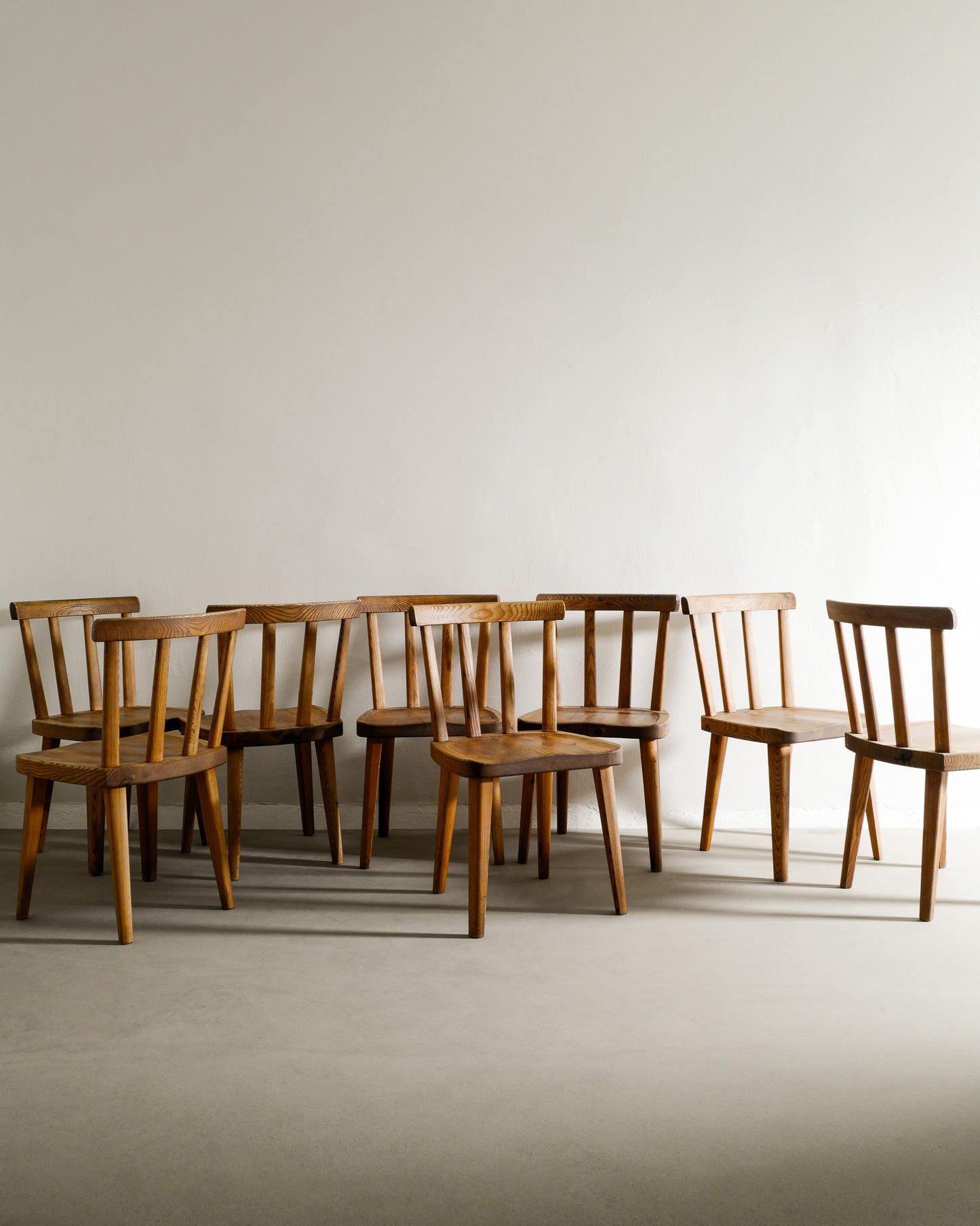 SET OF EIGHT AXEL EINAR HJORTH "UTÖ" CHAIRS, 1930s