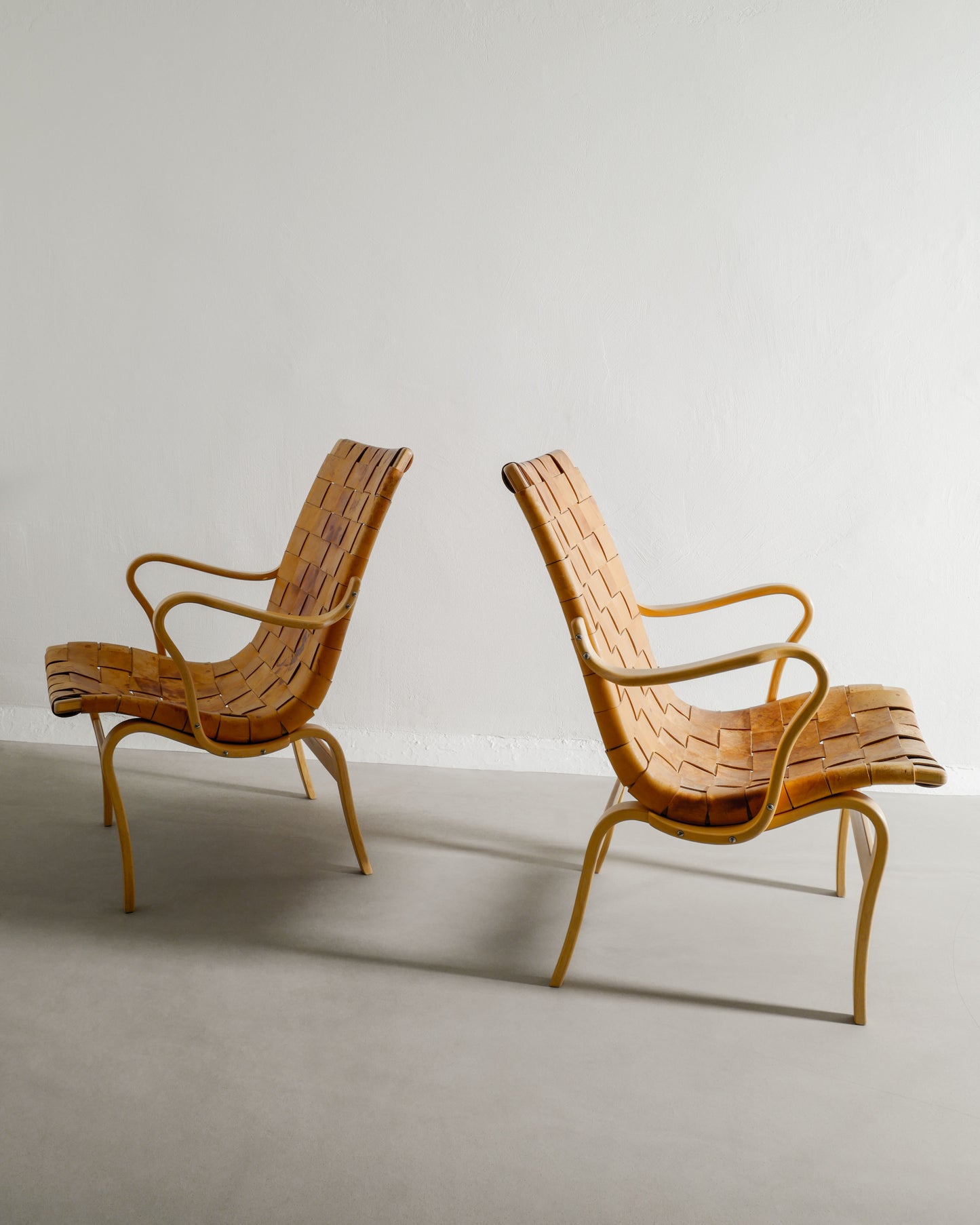 BRUNO MATHSSON "EVA" ARMCHAIRS, 1970s
