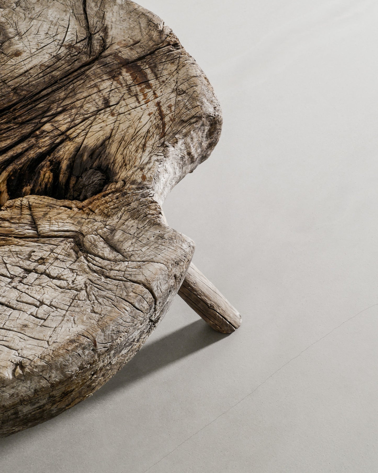 SWEDISH BRUTALIST WOODEN TABLE, 1800s