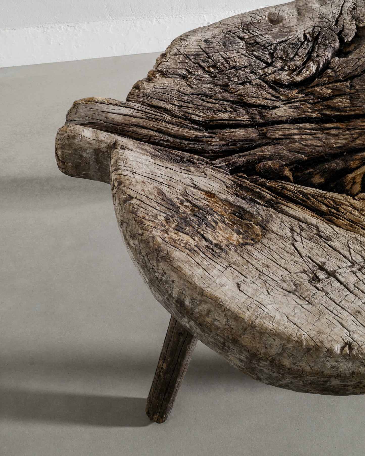 SWEDISH BRUTALIST WOODEN TABLE, 1800s