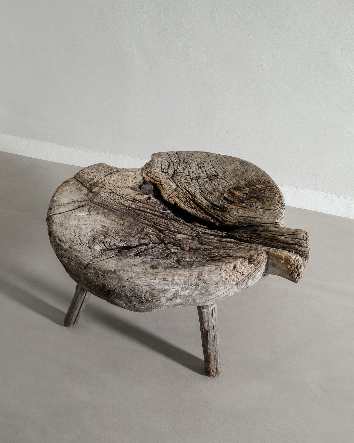 SWEDISH BRUTALIST WOODEN TABLE, 1800s