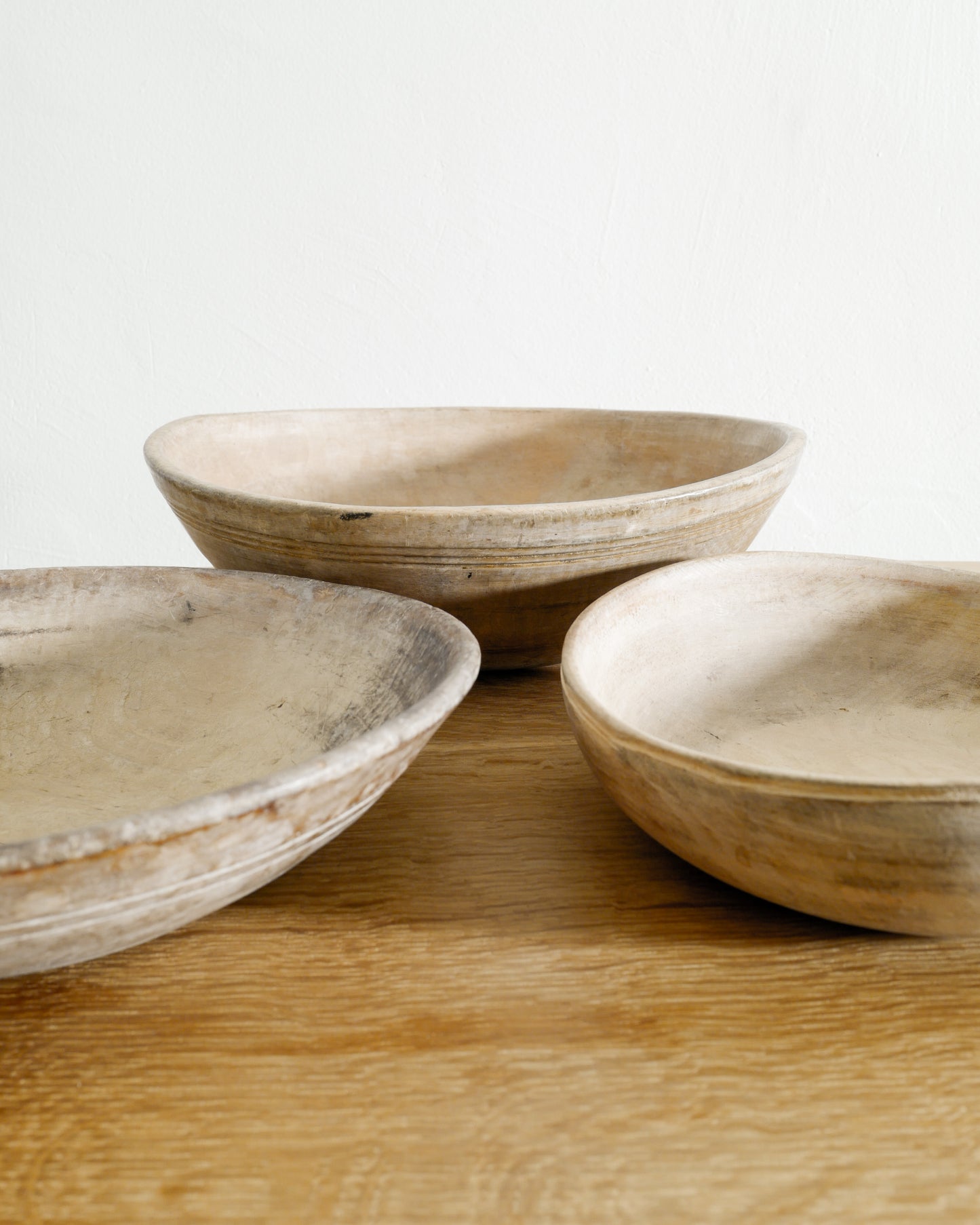 SET OF SWEDISH ANTIQUE WOODEN BOWLS, 1800s