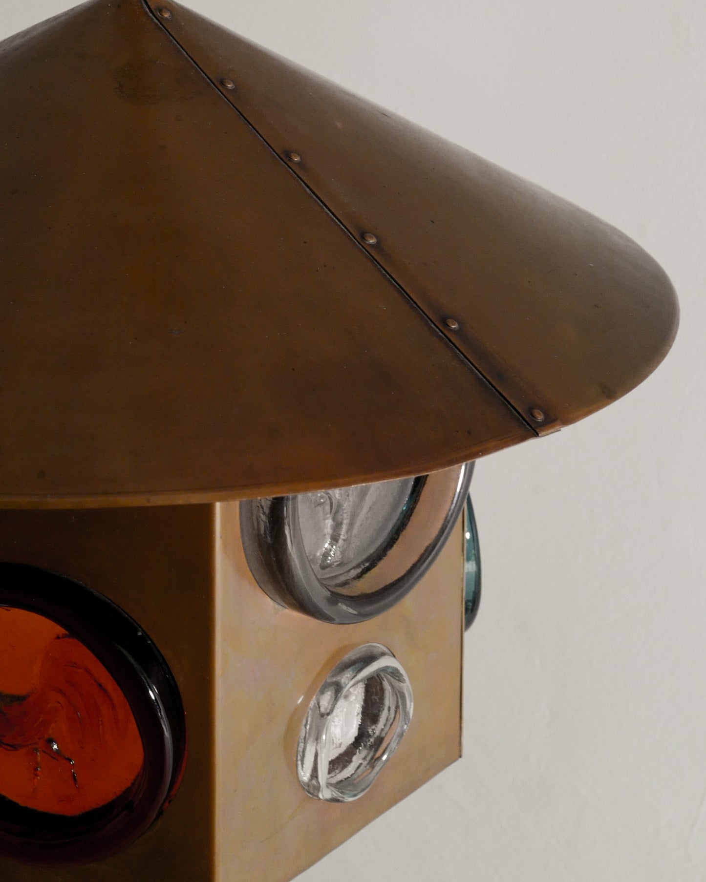 ERIK HÖGLUND COPPER & GLASS PENDANT, 1960s