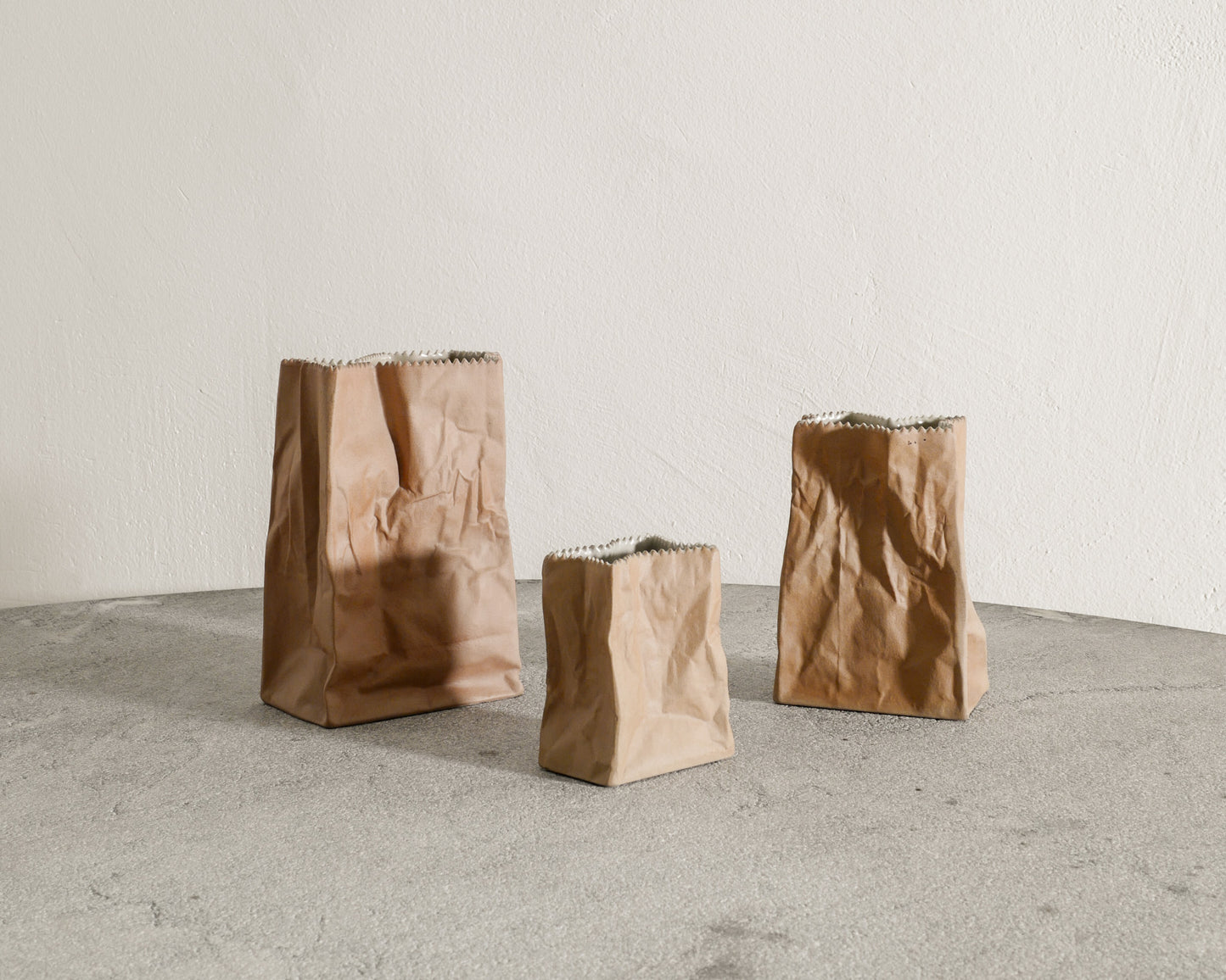 TAPIO WIRKKALA "PAPER BAG" VASES, 1970s