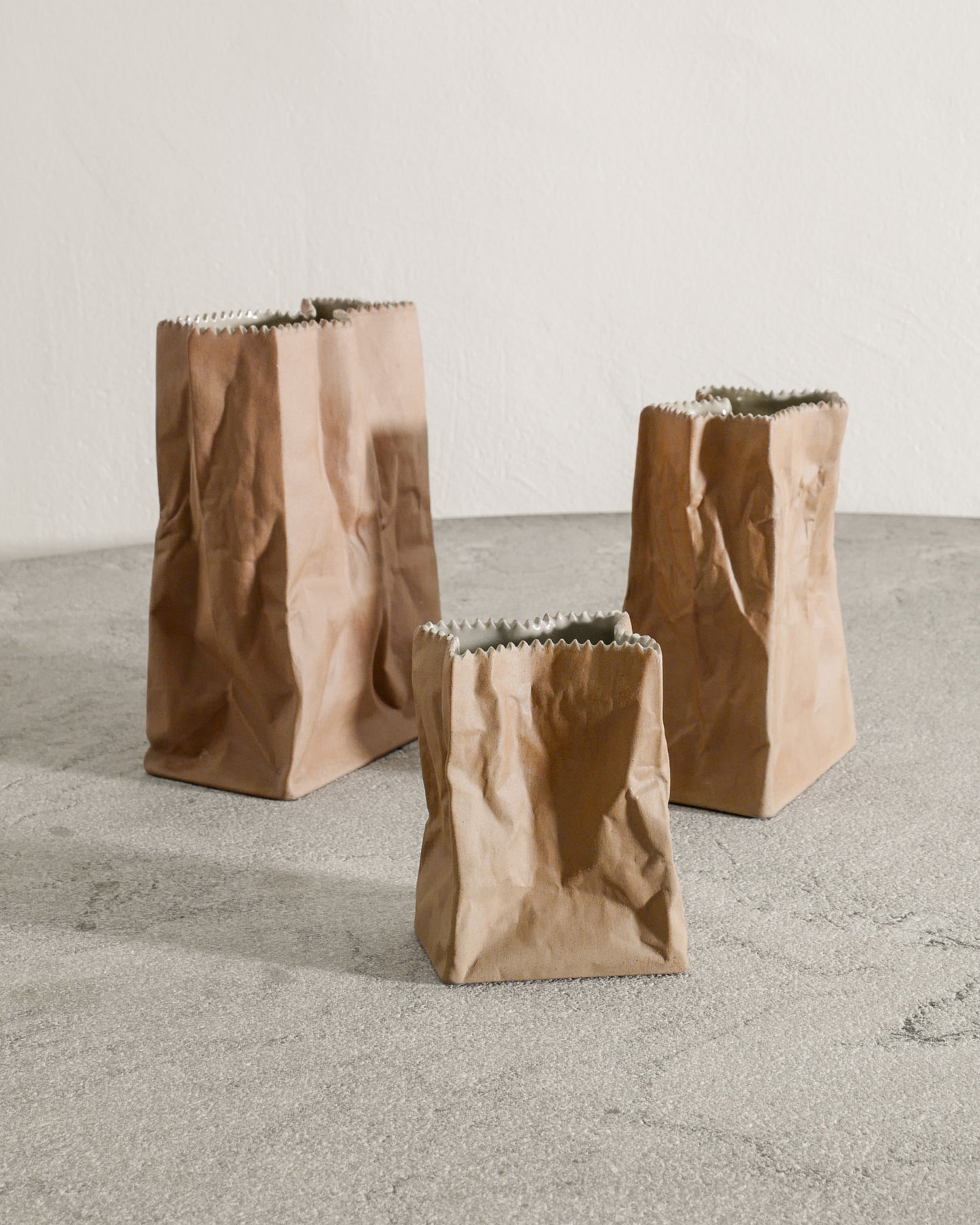 TAPIO WIRKKALA "PAPER BAG" VASES, 1970s