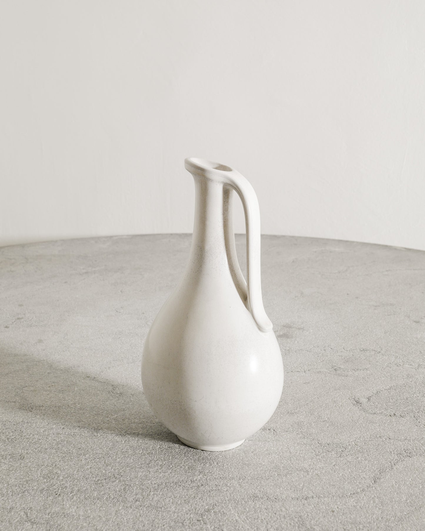 GUNNAR NYLUND WHITE CERAMIC PITCHER, 1950s