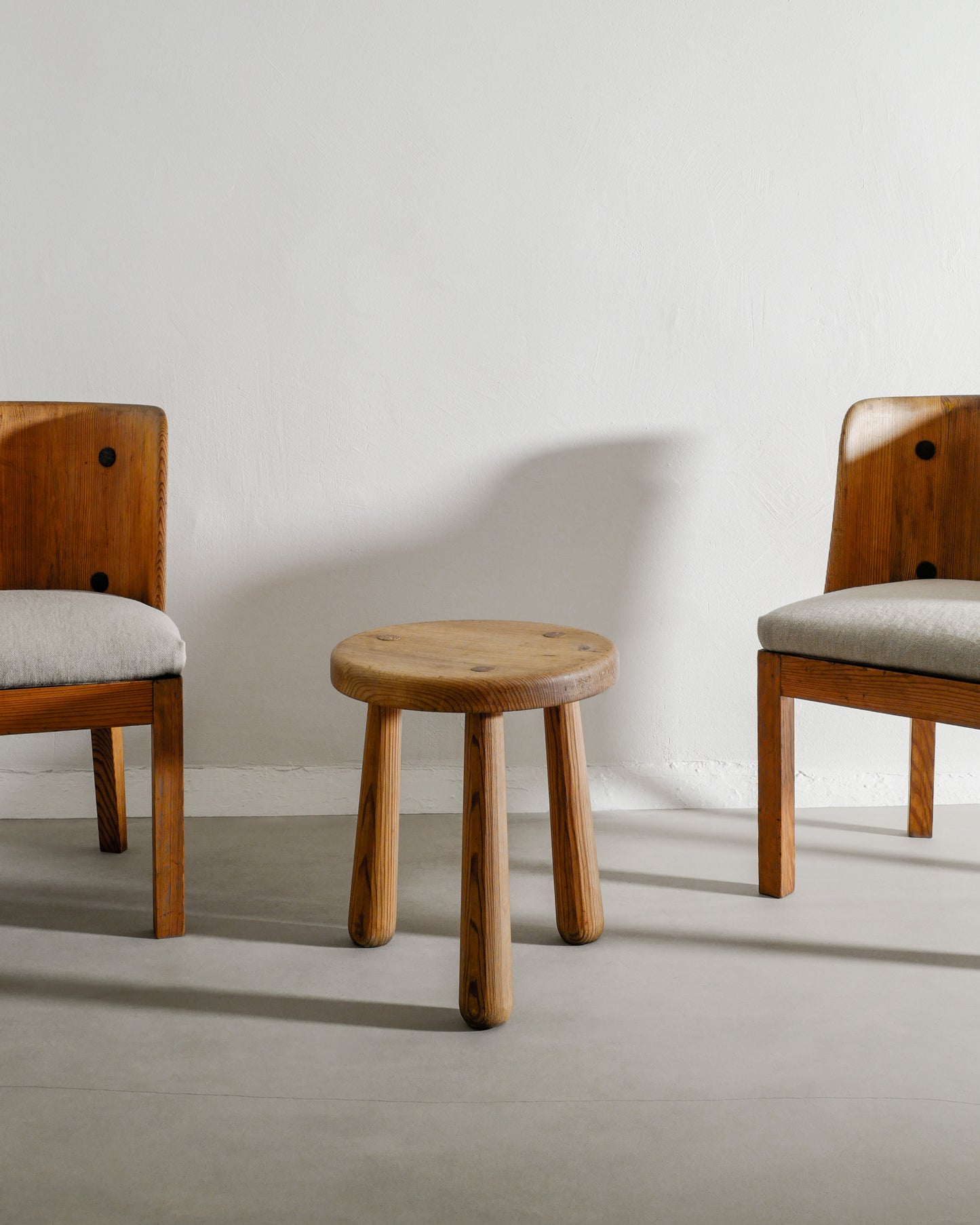 AXEL EINAR HJORTH "SKOGA" PINE STOOL, 1930s