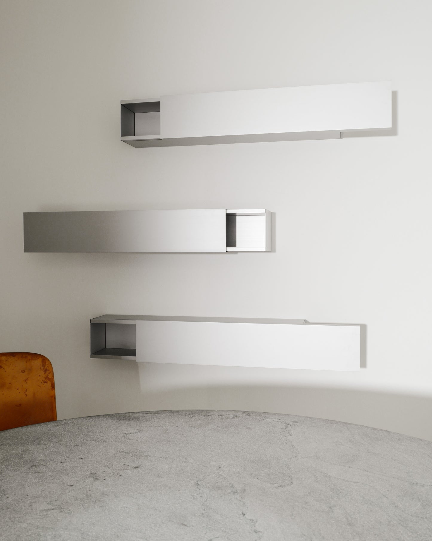 SHIGERU UCHIDA ALUMINUM SHELVES, 1990s