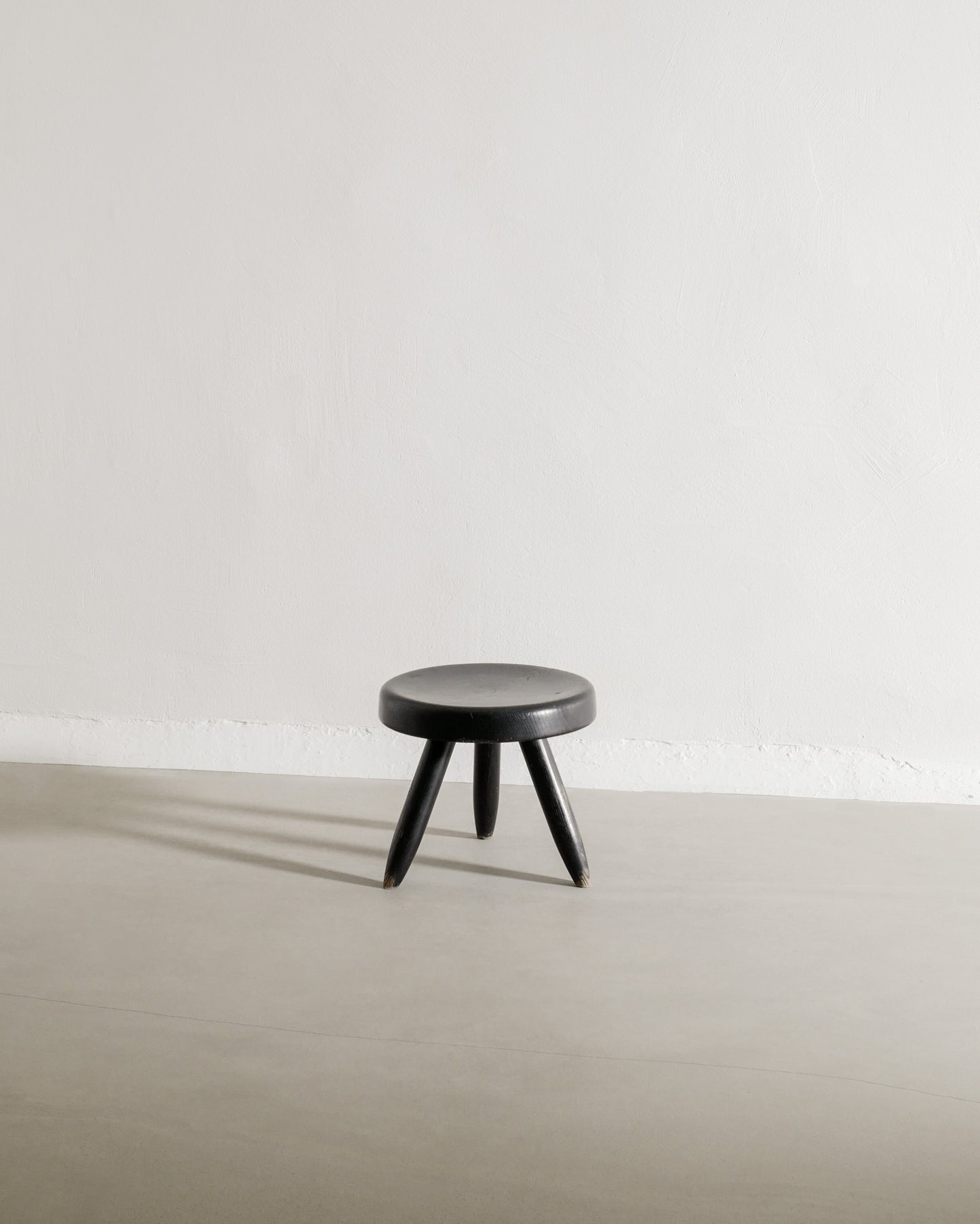 CHARLOTTE PERRIAND BLACK STOOL, 1960s
