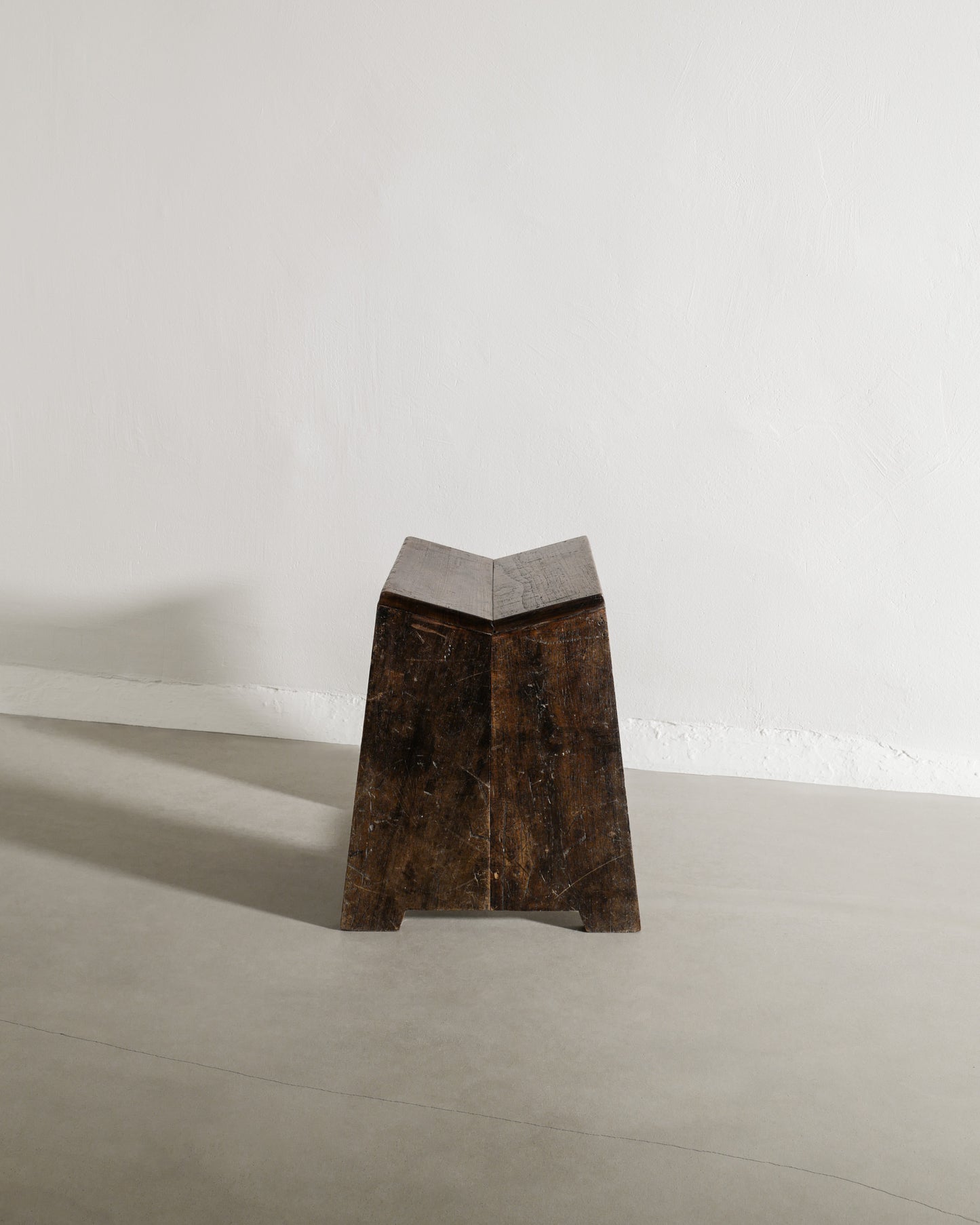 PIERRE JEANNERET "SEWING" TEAK STOOL, 1950s