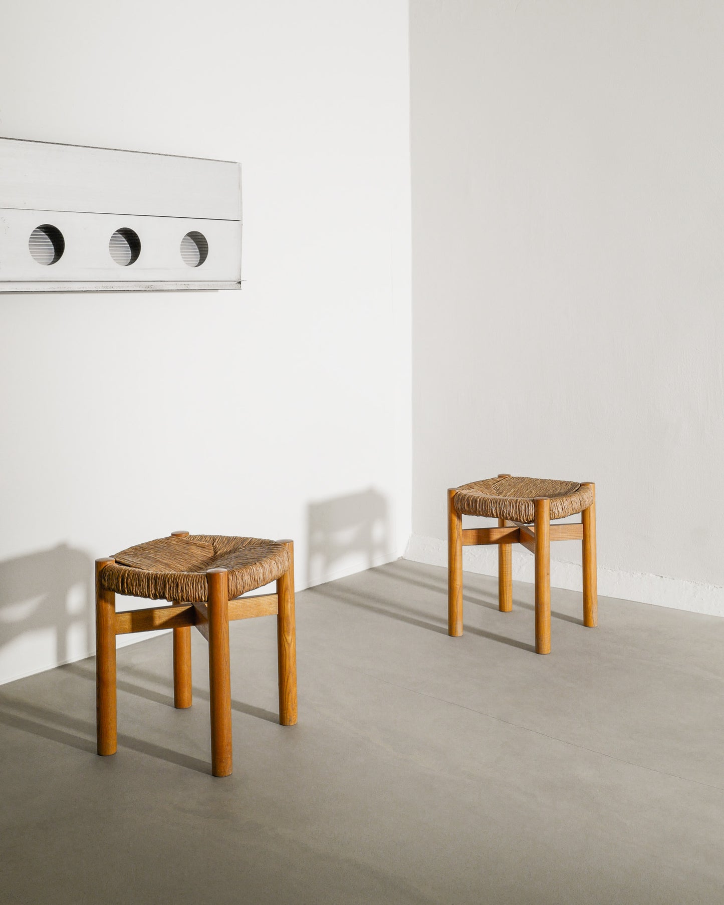 CHARLOTTE PERRIAND MERIBEL STOOLS, 1960s