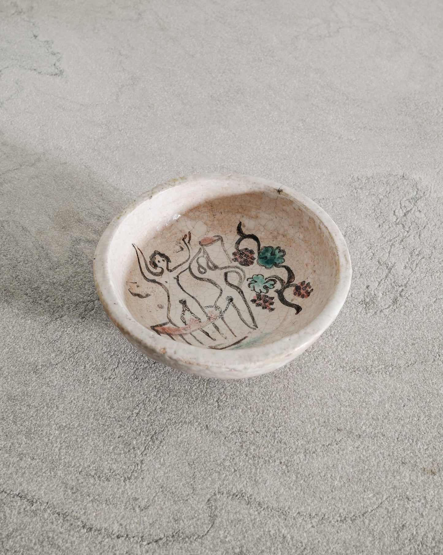 GEORGES JOUVE HAND PAINTED BOWL, 1940s