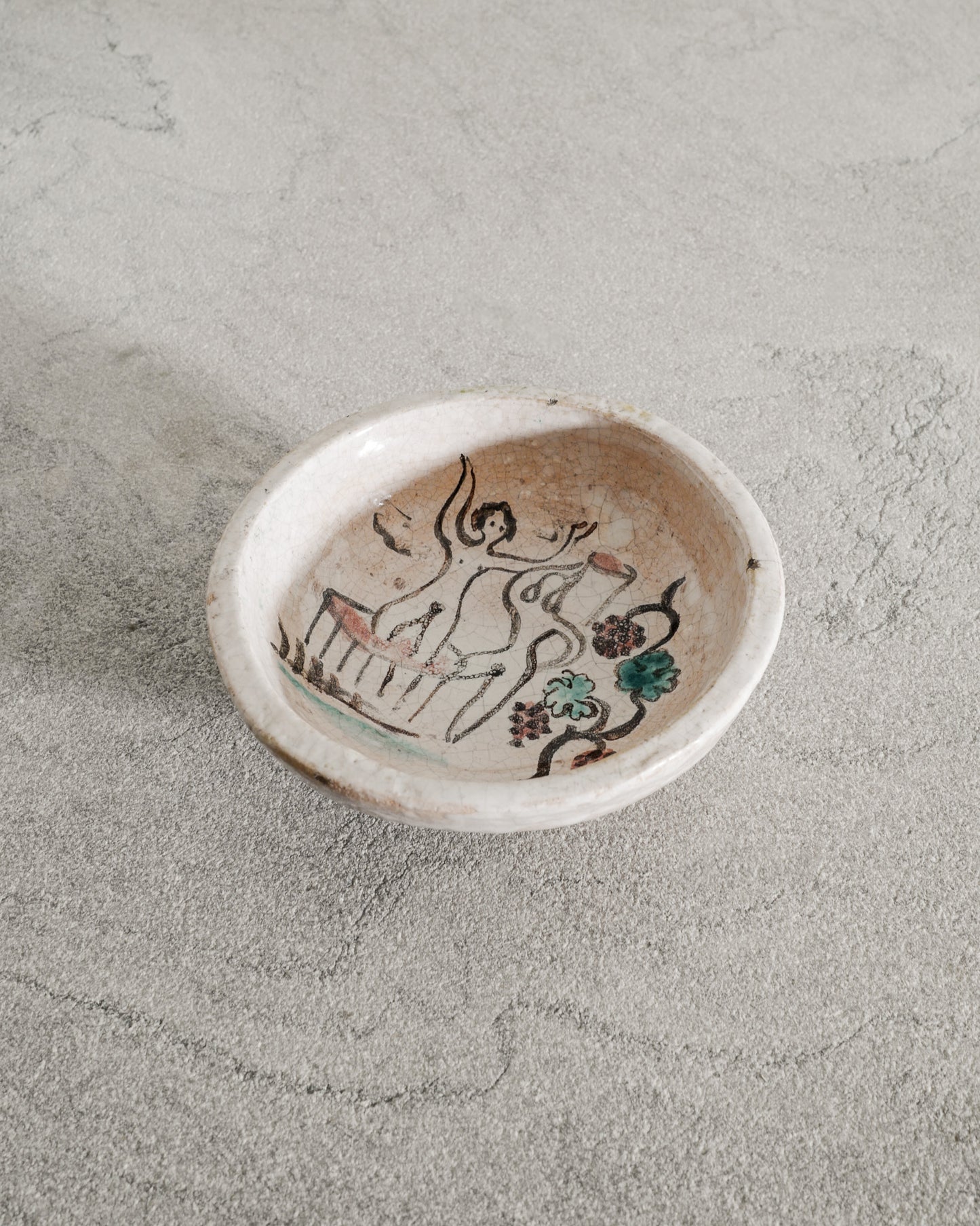 GEORGES JOUVE HAND PAINTED BOWL, 1940s
