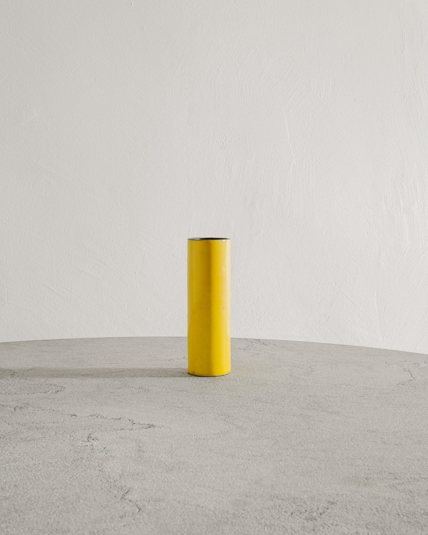 GEORGES JOUVE YELLOW CYLINDER VASE, 1950s