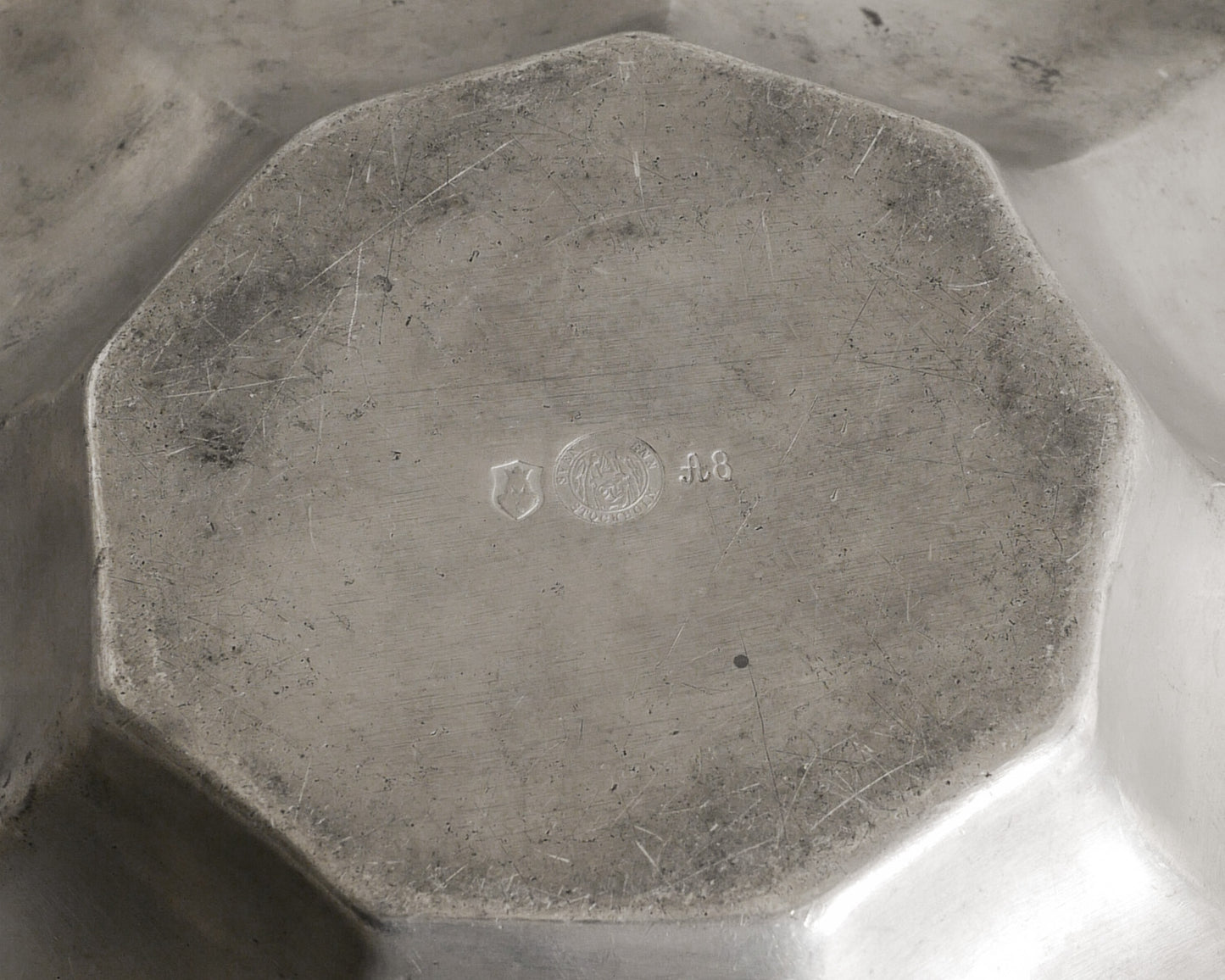 ESTRID ERICSON PEWTER FRUIT DISH, 1920s