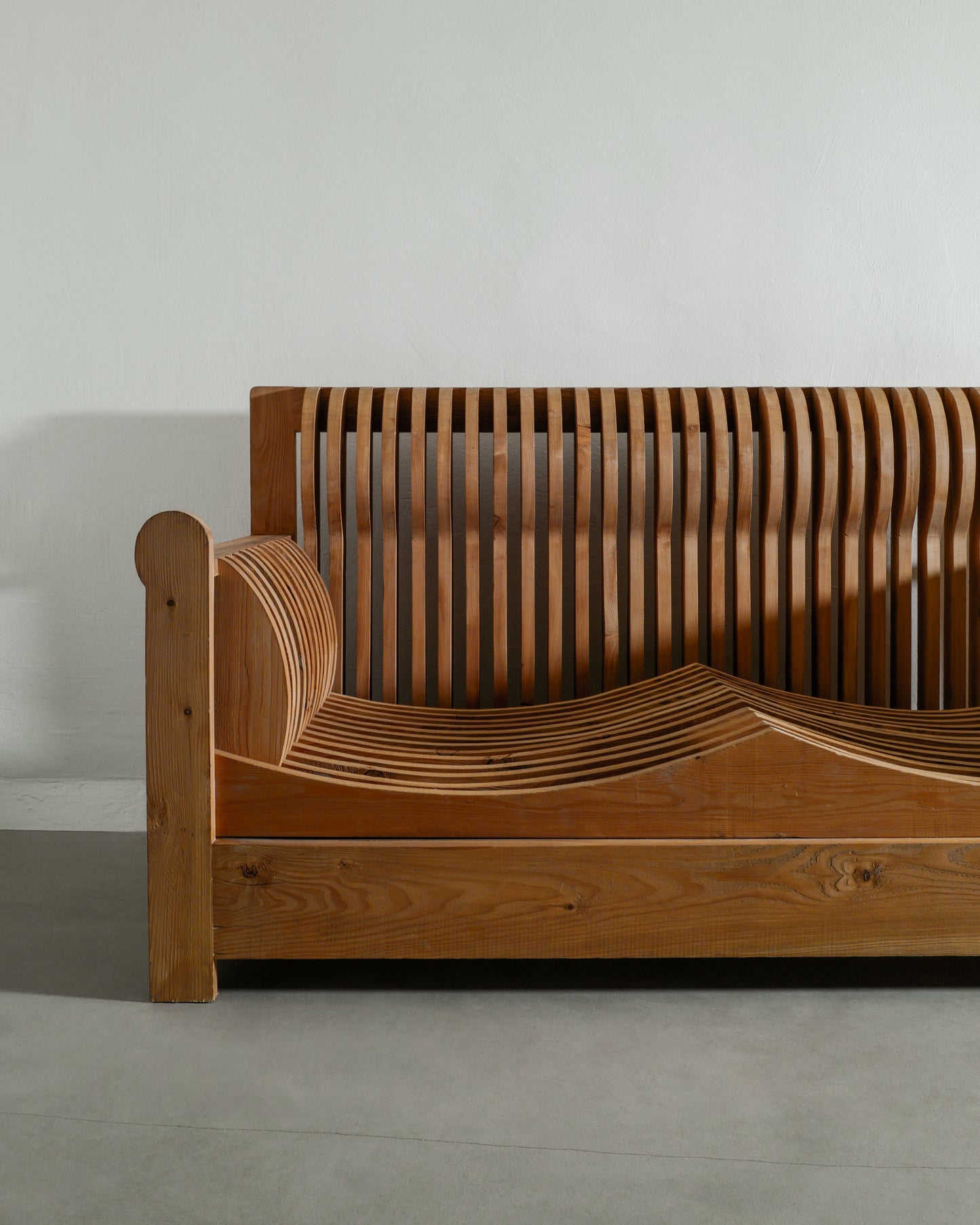 MARIO CEROLI PINE SOFA, 1970s