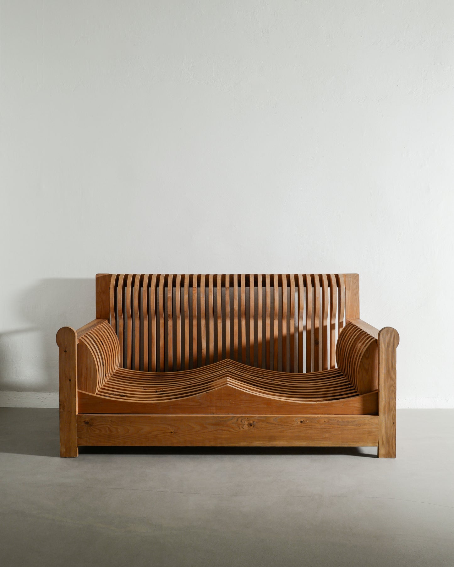 MARIO CEROLI PINE SOFA, 1970s