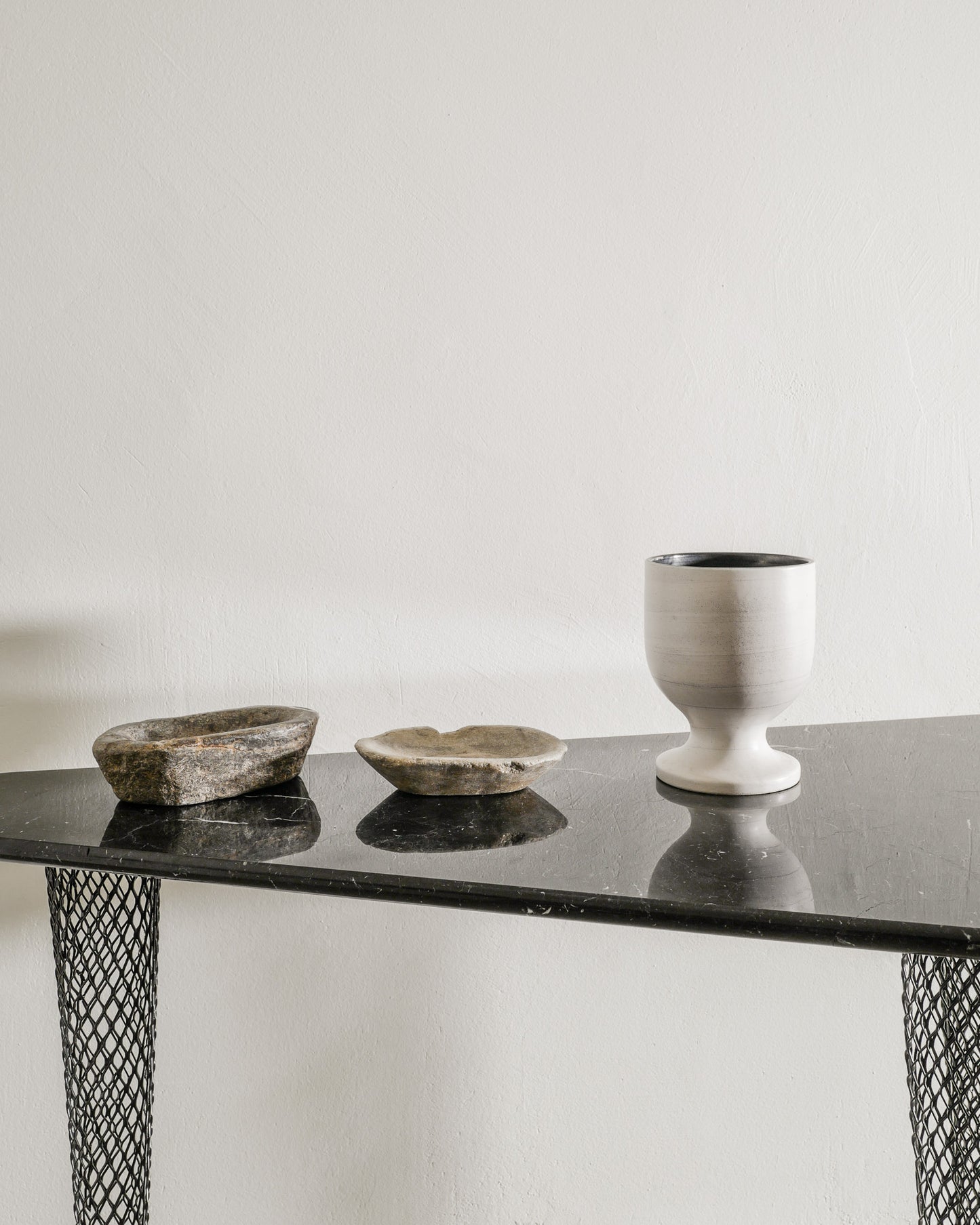 SWEDISH DECORATIVE STONE BOWLS