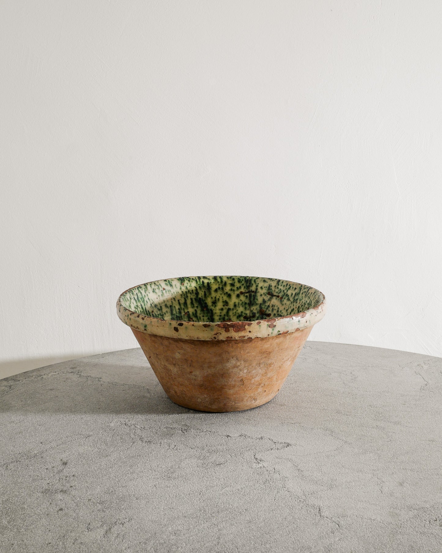 ANTIQUE DANISH STONEWARE BOWL, 1800s
