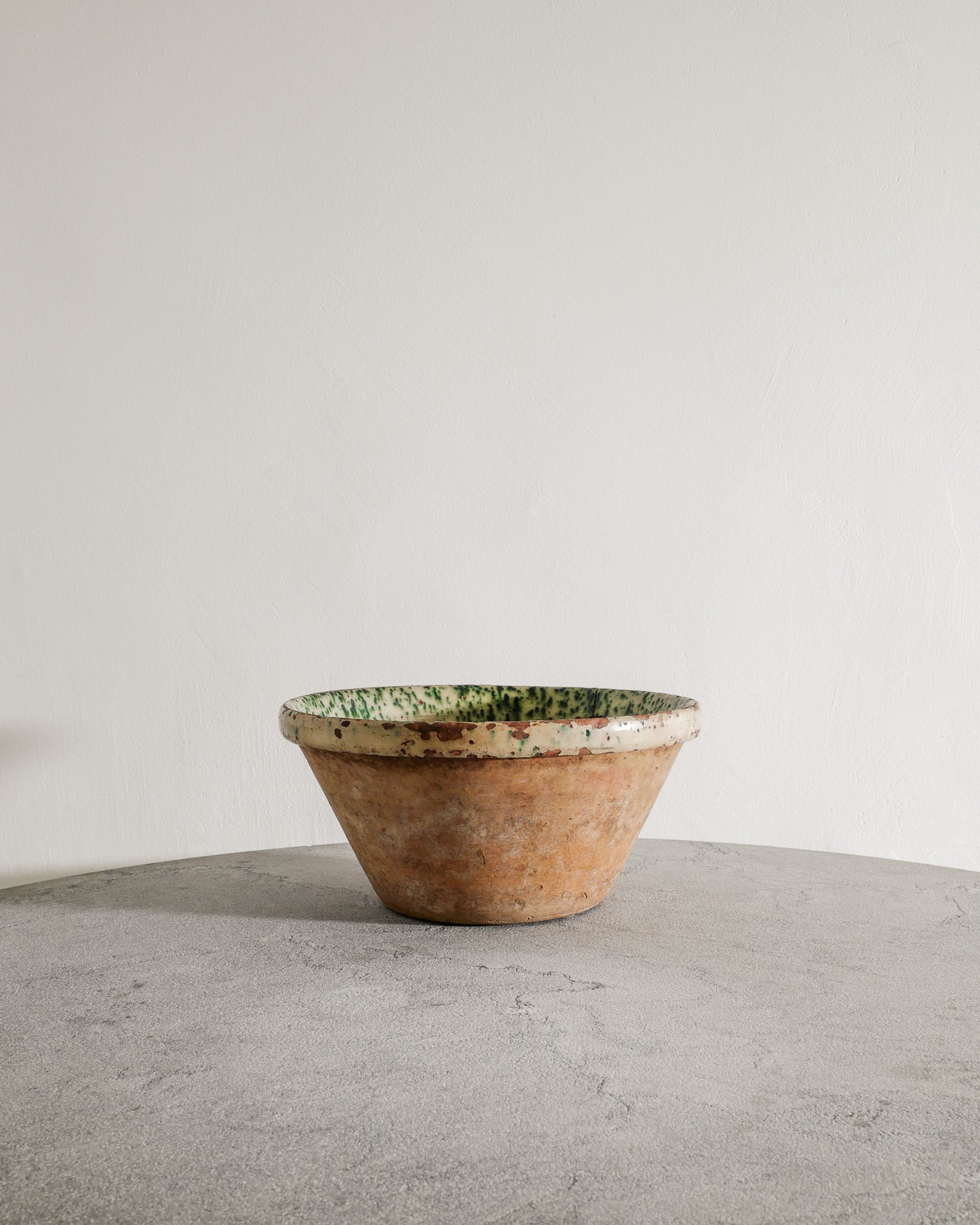 ANTIQUE DANISH STONEWARE BOWL, 1800s