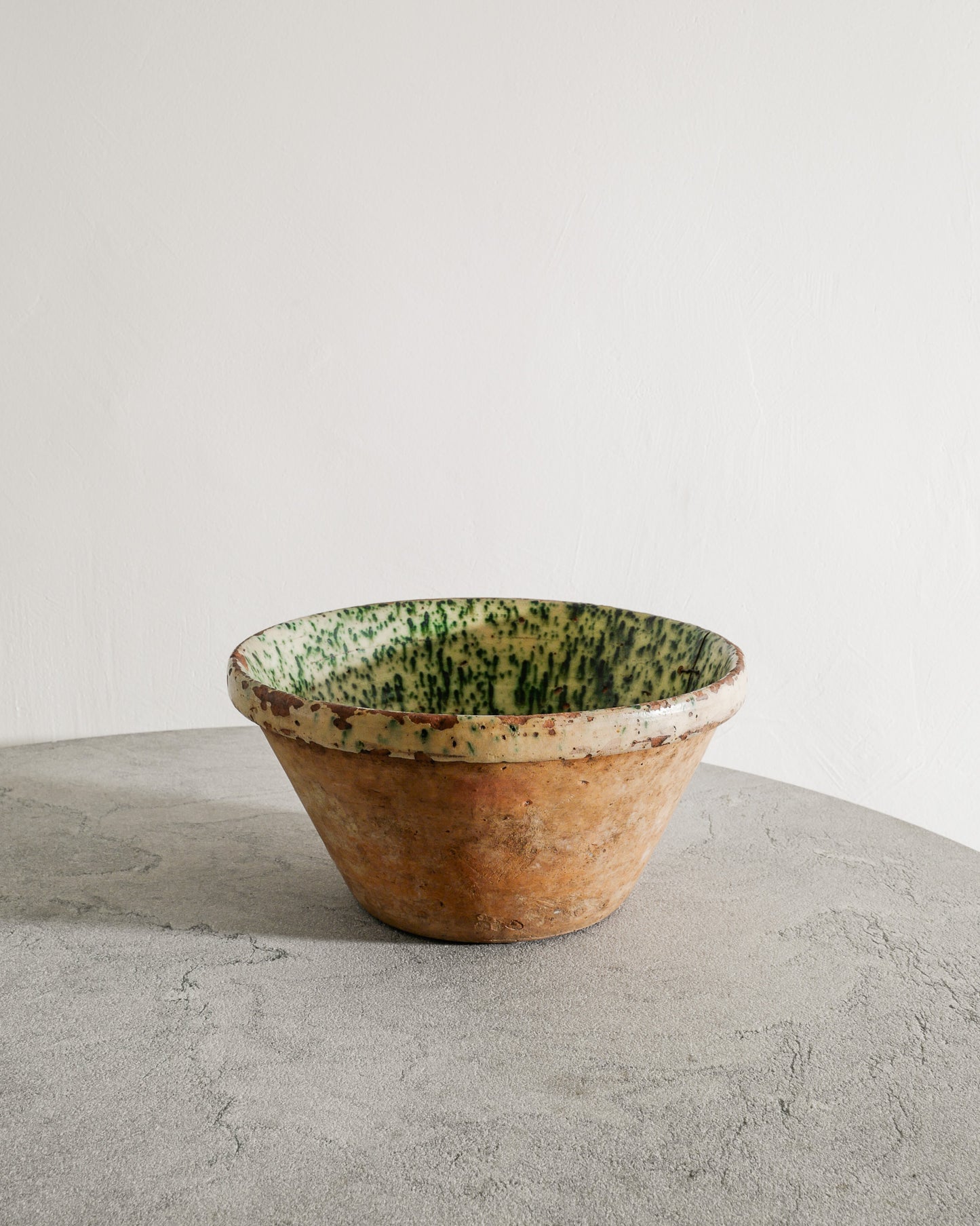 ANTIQUE DANISH STONEWARE BOWL, 1800s