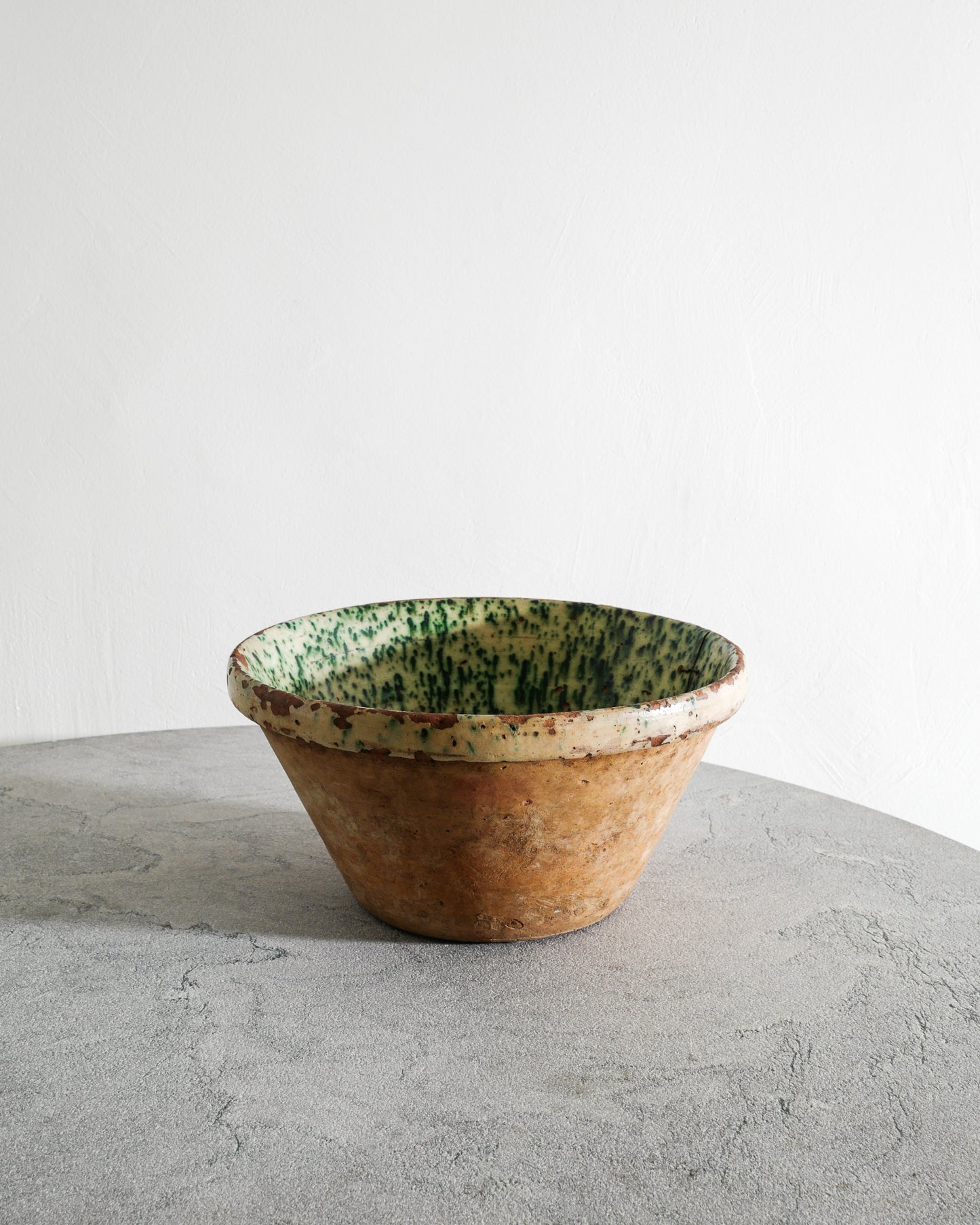 ANTIQUE SPANISH TERRACOTTA BOWL, 1800s