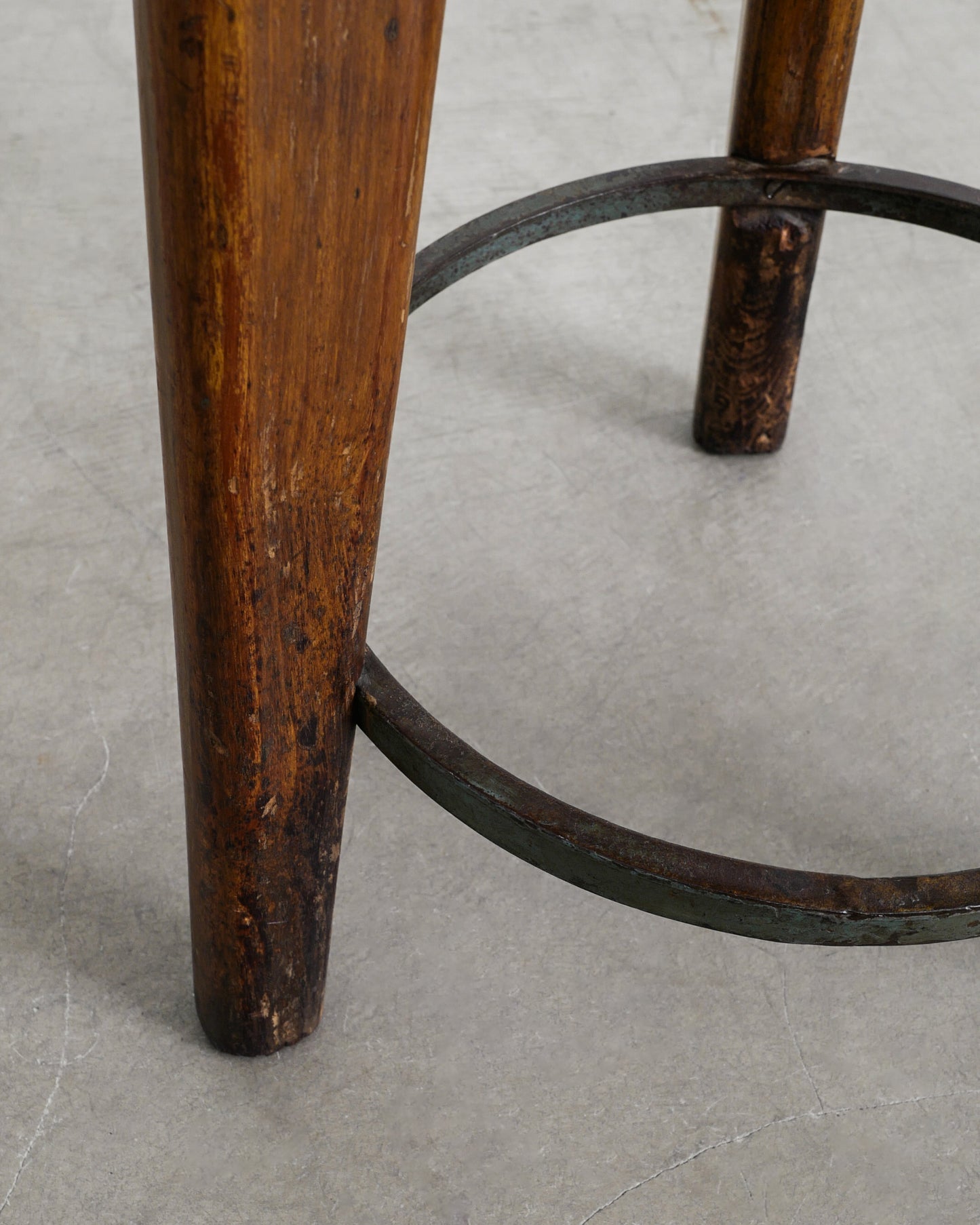 PIERRE JEANNERET TEAK STOOL, 1950s