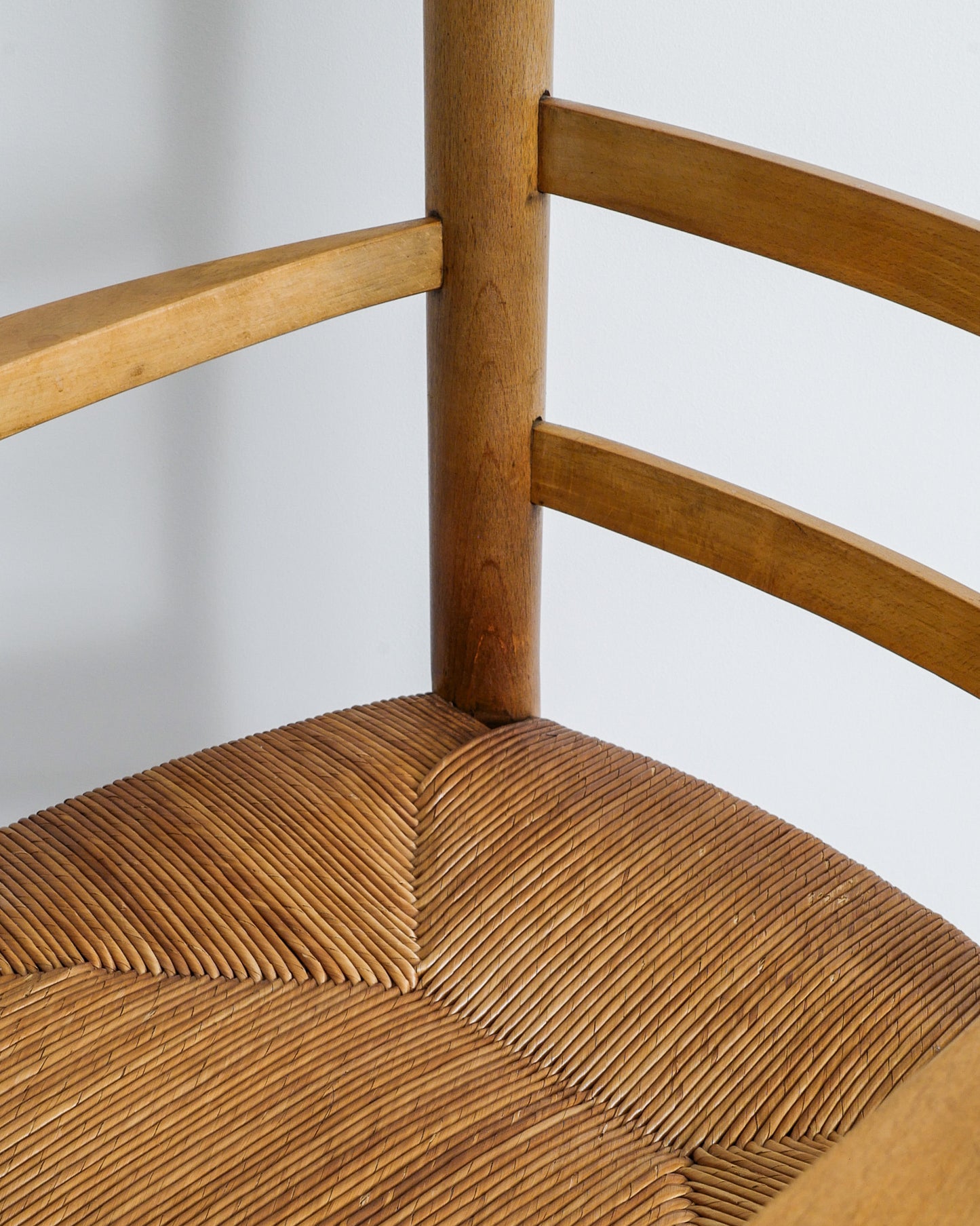 PAIR OF FRENCH ARMCHAIRS IN ELM, 1950s