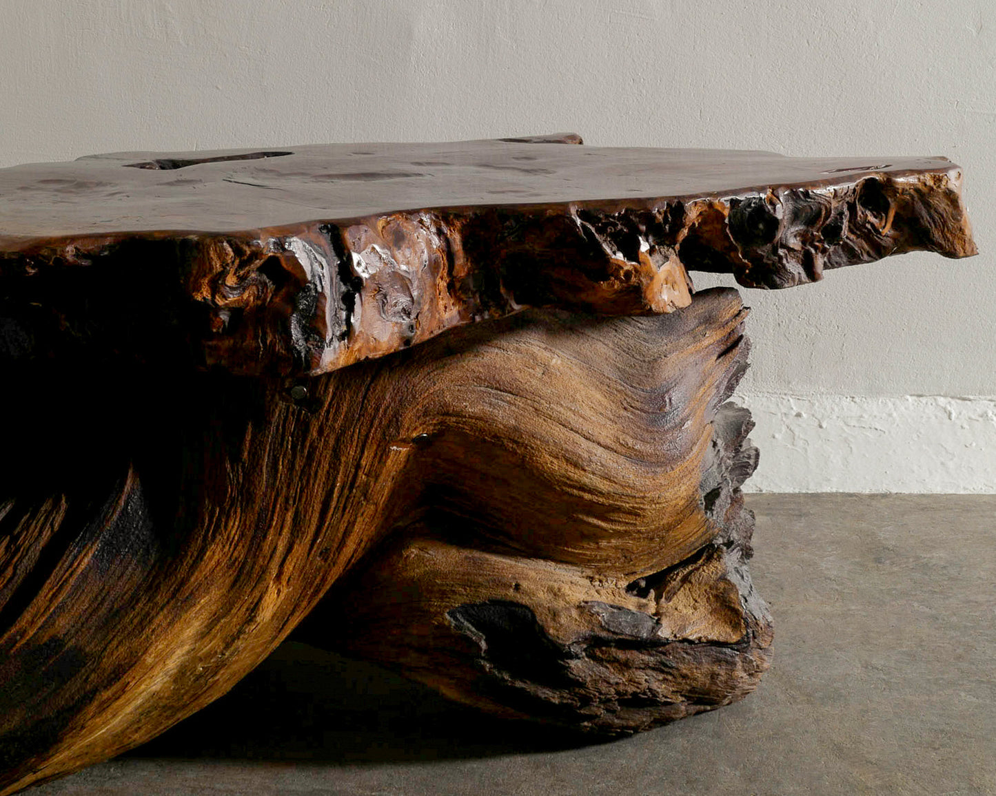 FRENCH BRUTALIST ROOT TABLE, 1960s