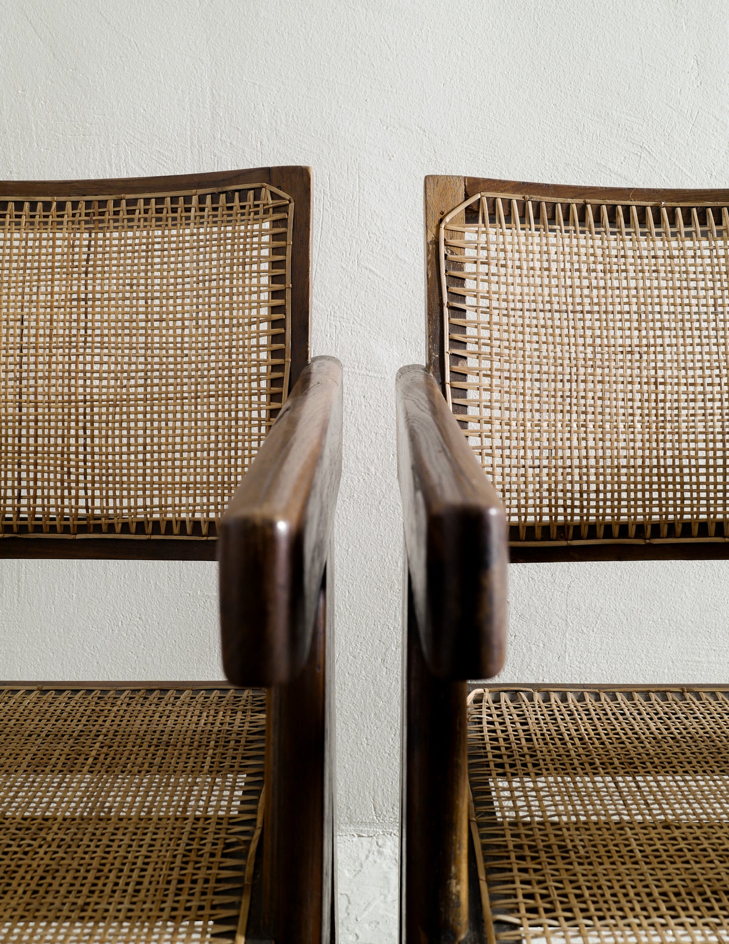 PAIR OF PIERRE JEANNERET OFFICE CHAIRS, 1950s
