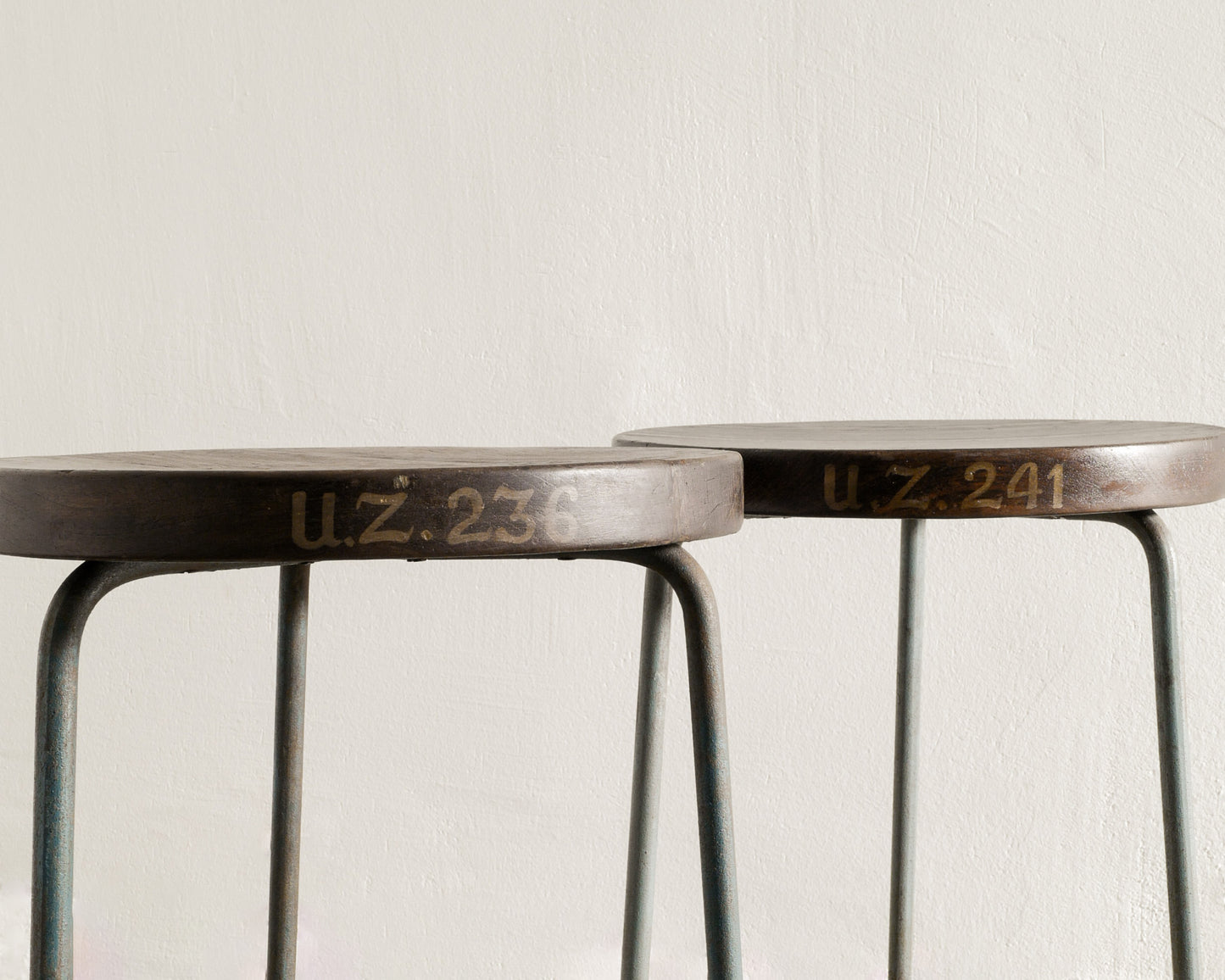 PAIR OF PIERRE JEANNERET HIGH STOOLS, 1950s