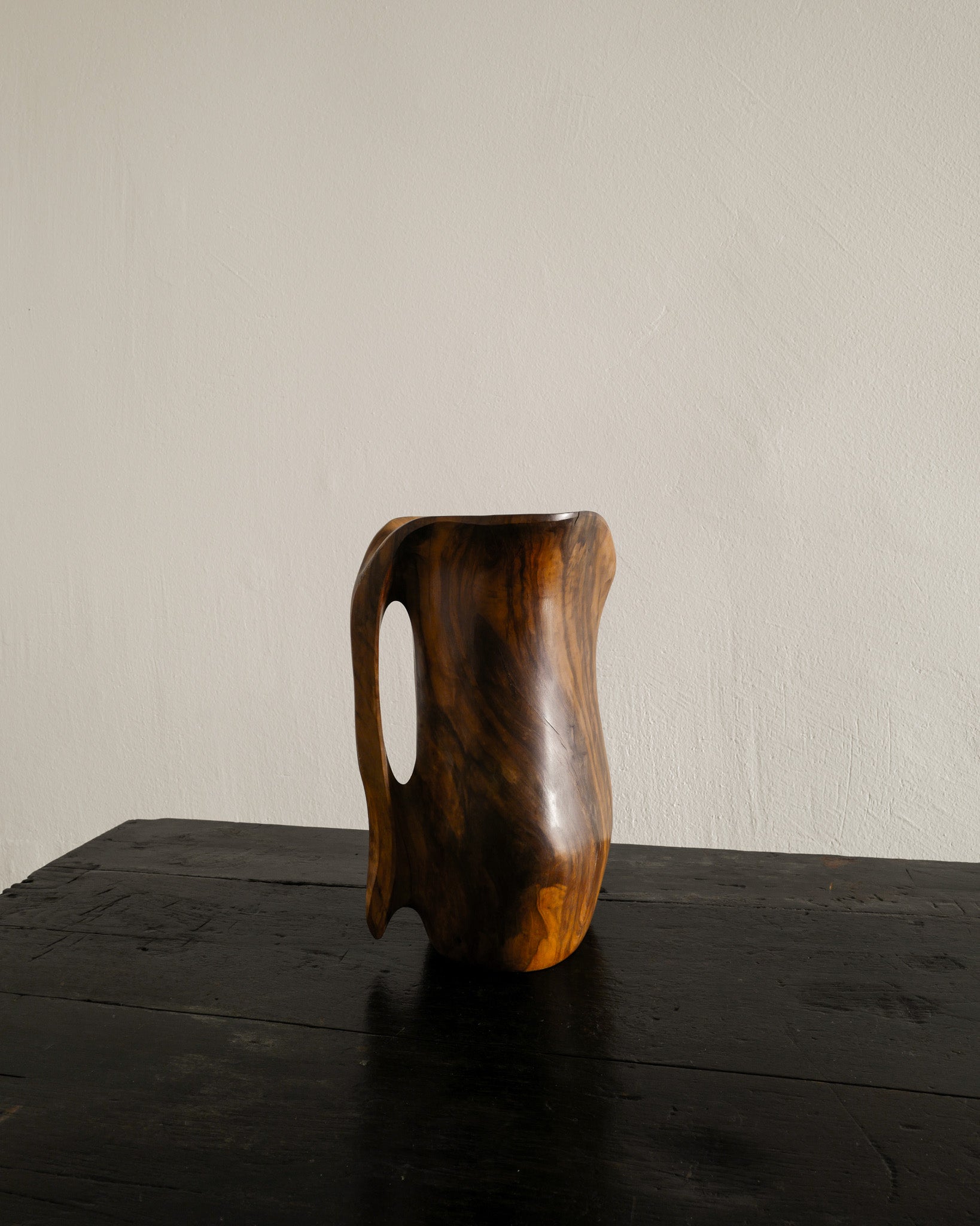 FRENCH WOODEN PITCHER, 1960s
