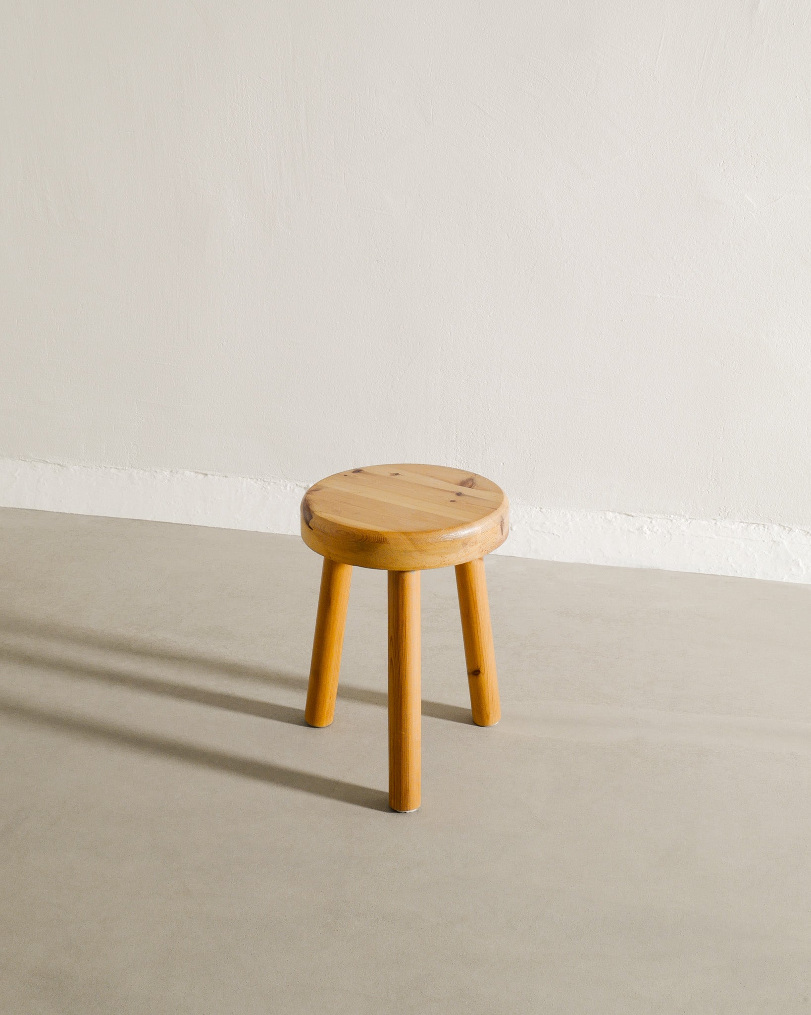 SWEDISH PINE STOOL, 1970s