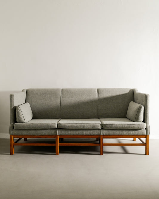 DANISH THREE SEATER PINE SOFA, 1960s