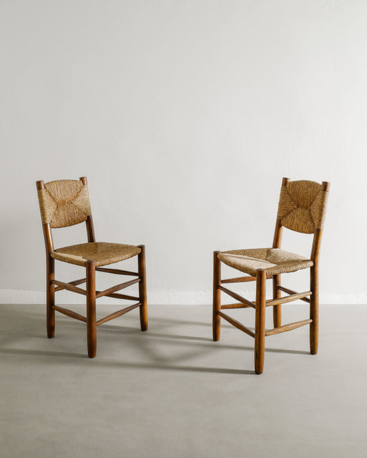 CHARLOTTE PERRIAND "N. 19" CHAIRS, 1950s