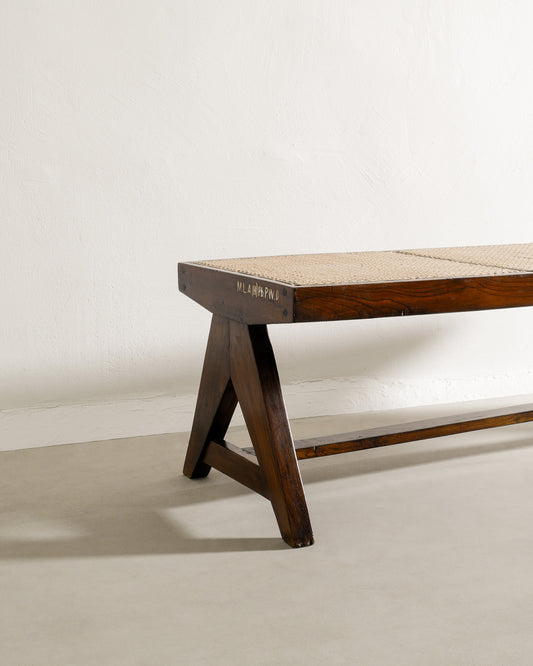 PIERRE JEANNERET TEAK BENCH, 1950s