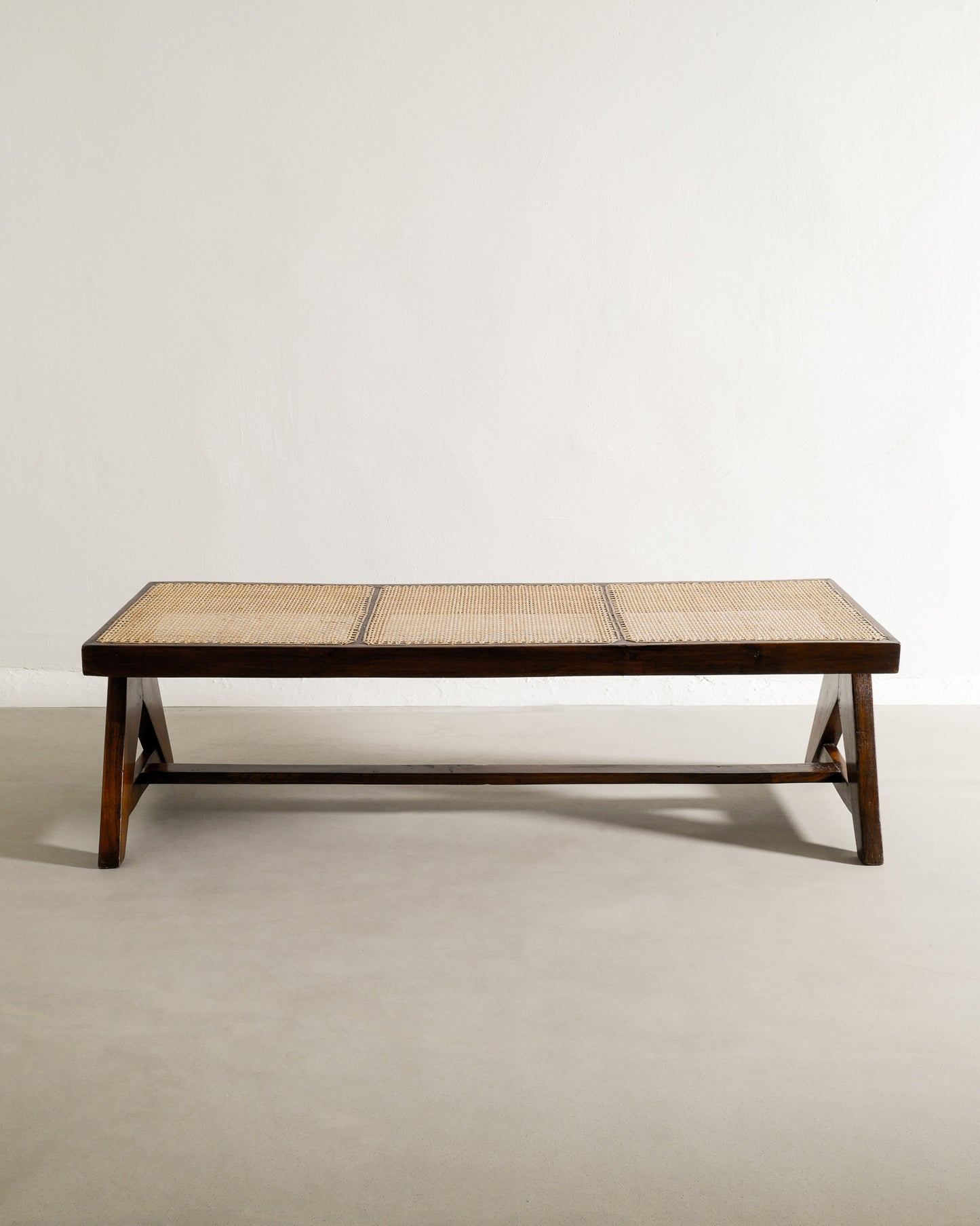 PIERRE JEANNERET TEAK BENCH, 1950s