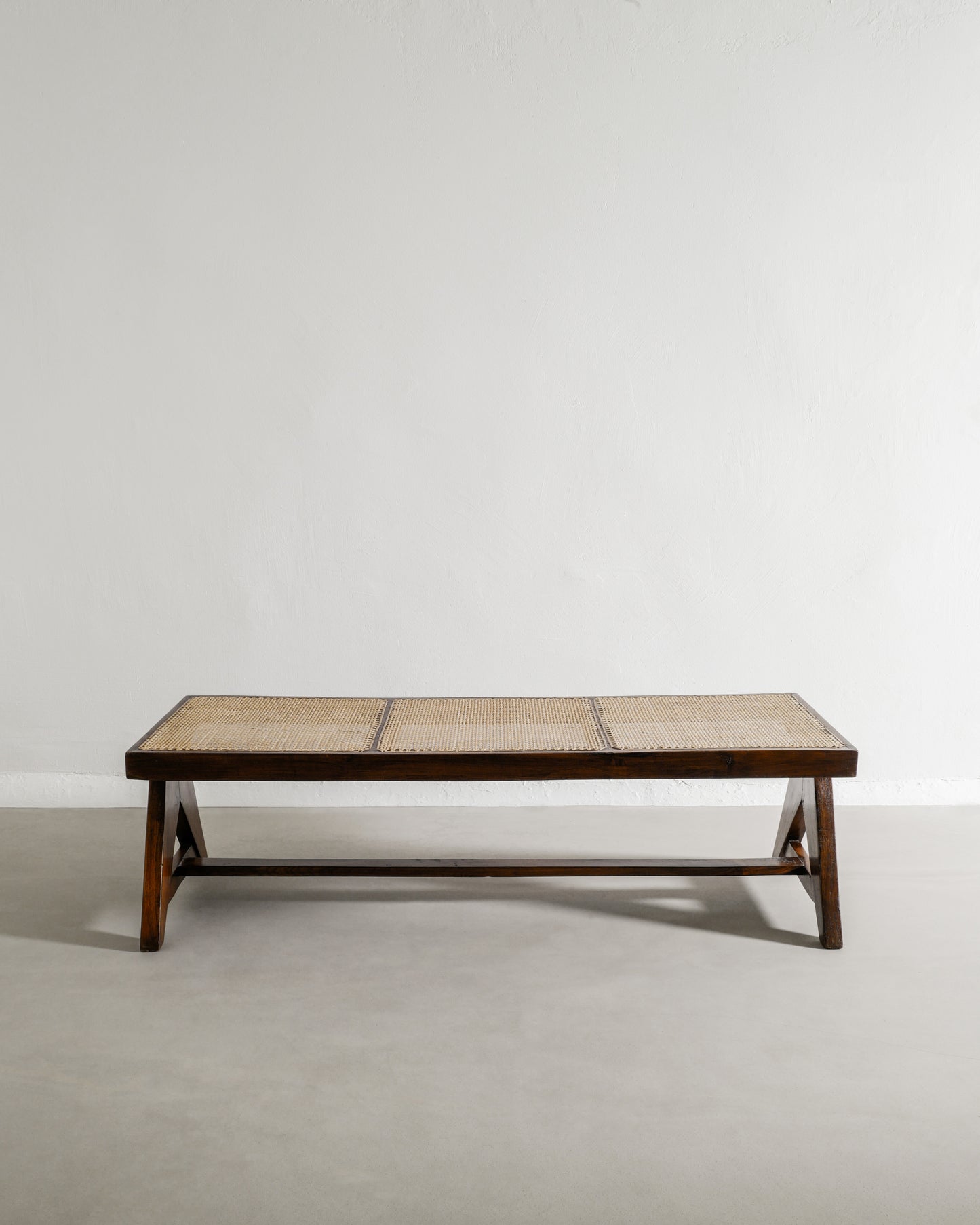 PIERRE JEANNERET WOODEN BENCH, 1950s