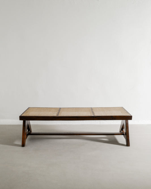 PIERRE JEANNERET WOODEN BENCH, 1950s