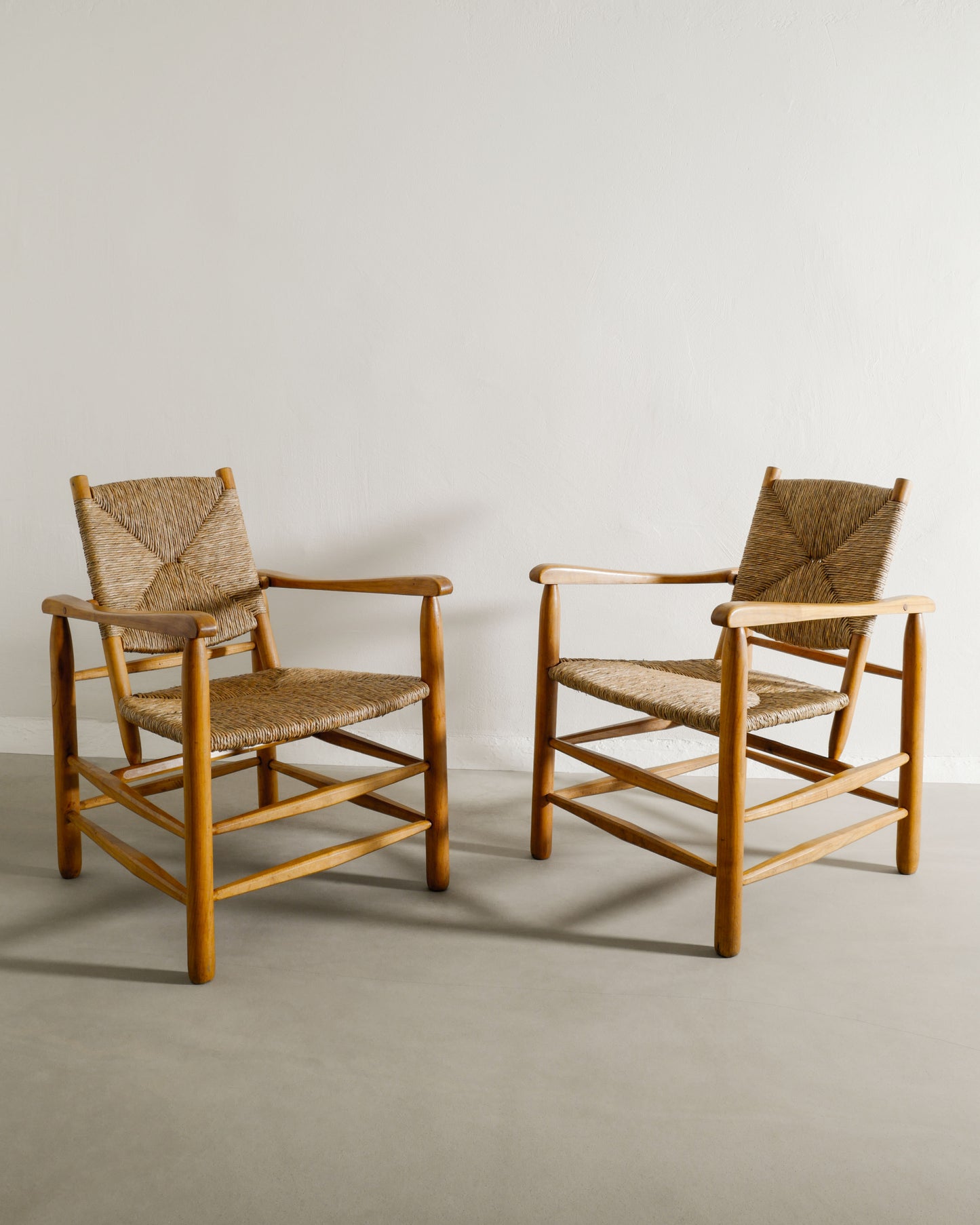 CHARLOTTE PERRIAND "N21" ARMCHAIRS, 1940s