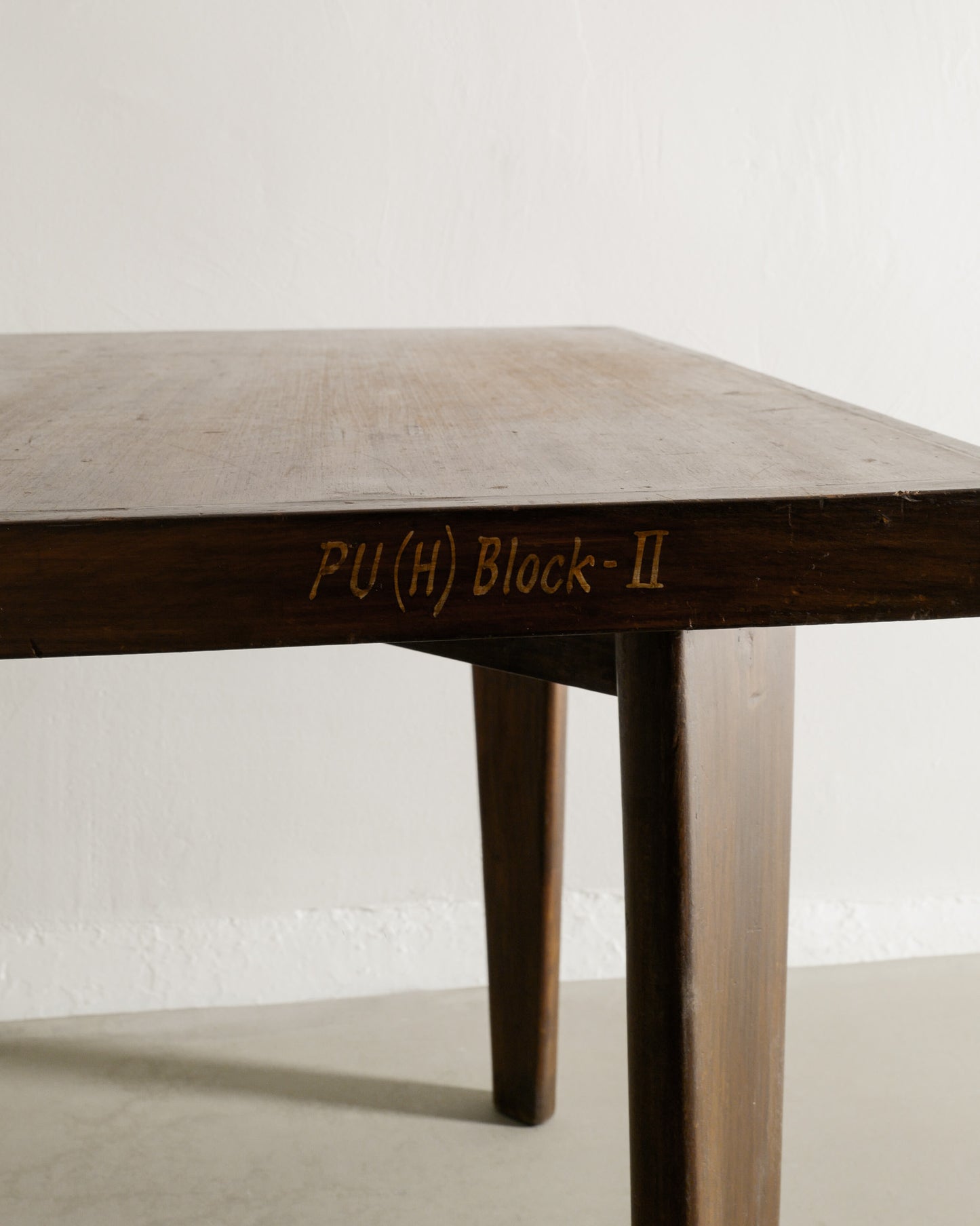 PIERRE JEANNERET SQUARED TABLE, 1950s