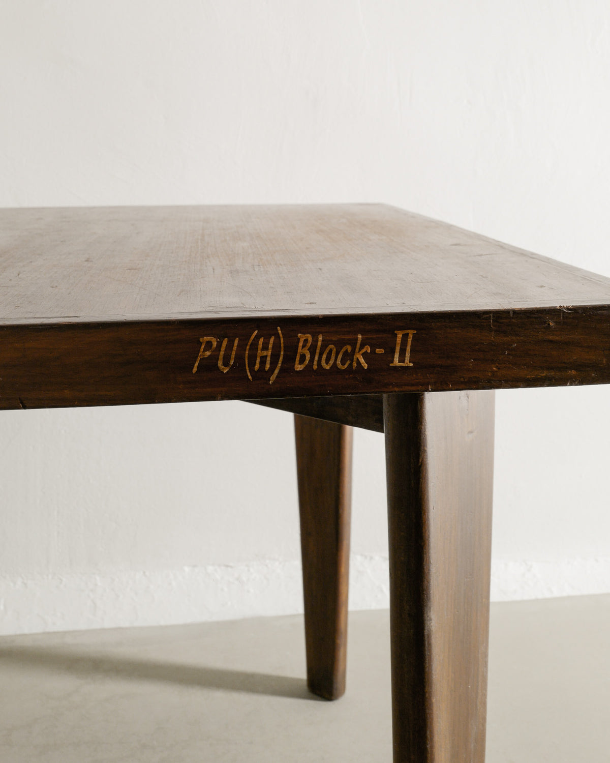 PIERRE JEANNERET SQUARED TABLE, 1950s