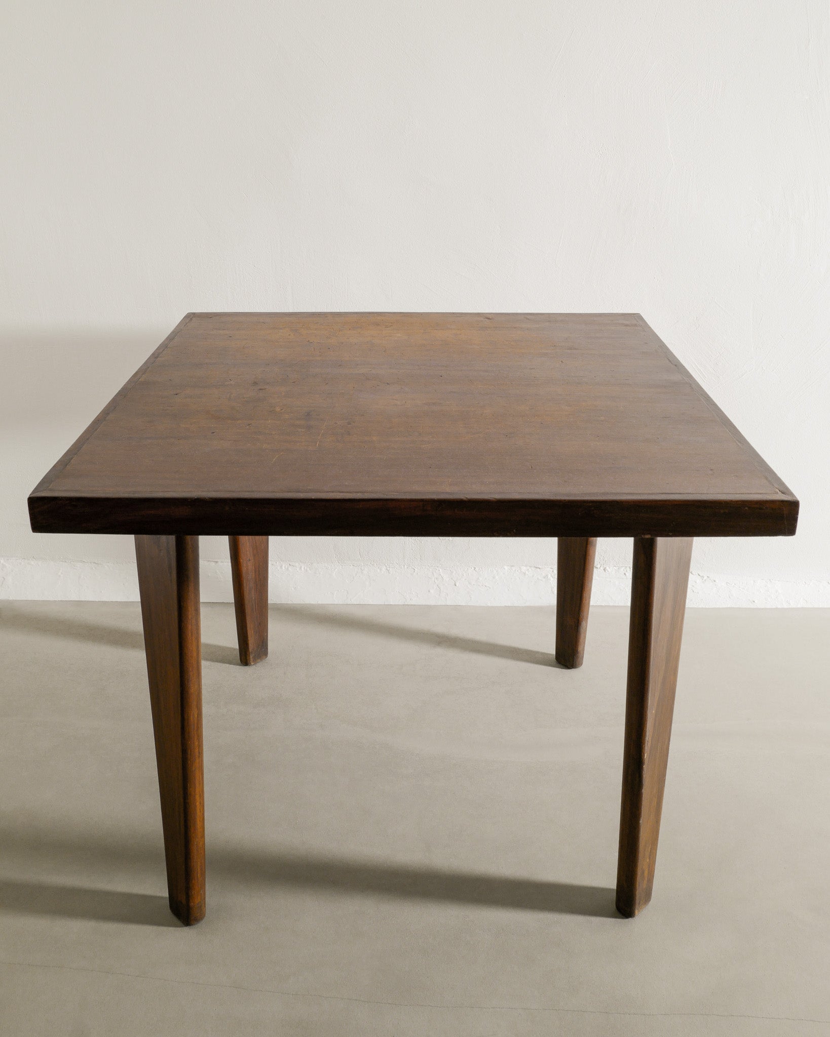PIERRE JEANNERET SQUARED TABLE, 1950s