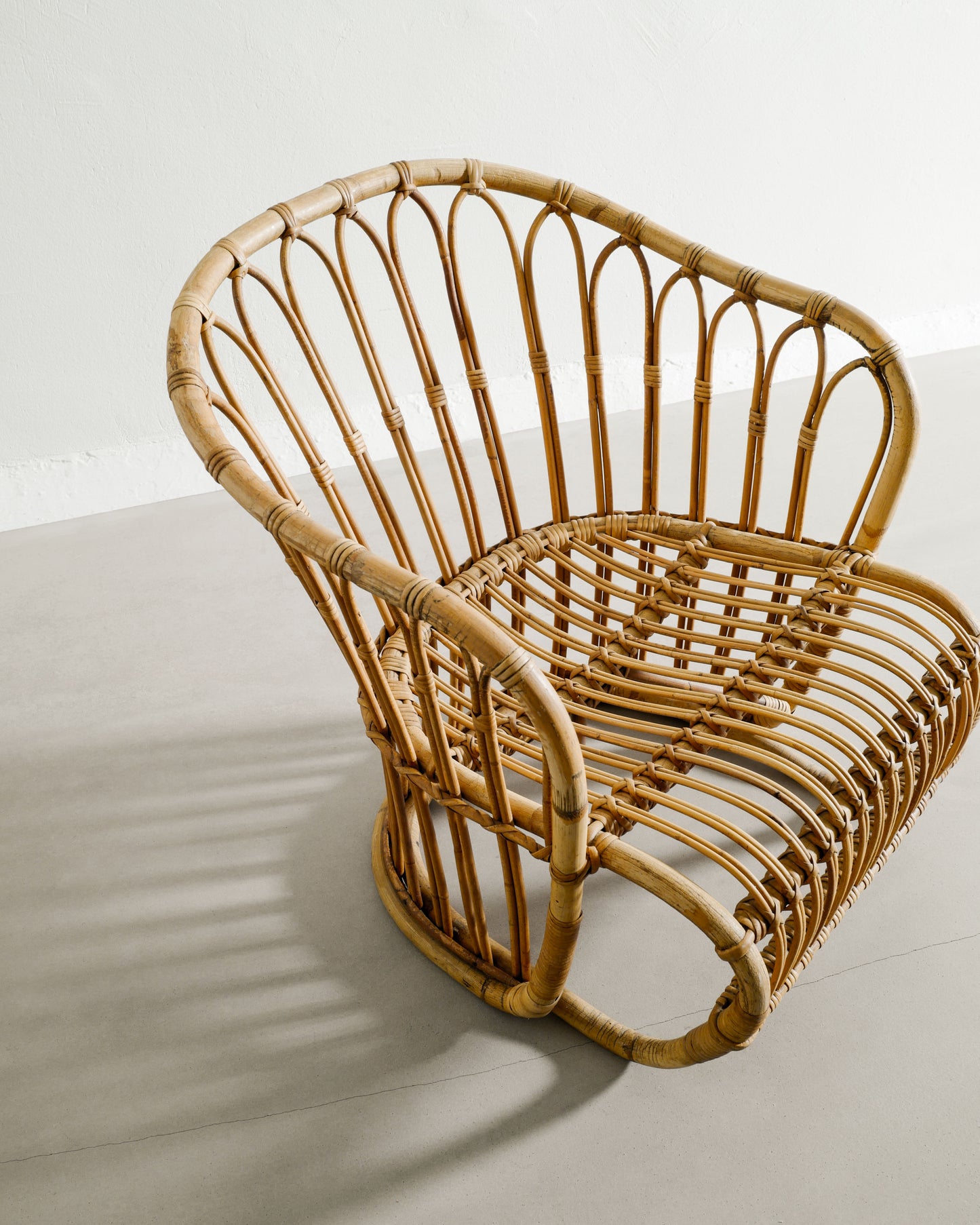 TOVE KINDT-LARSEN RATTAN EASY CHAIRS, 1940s