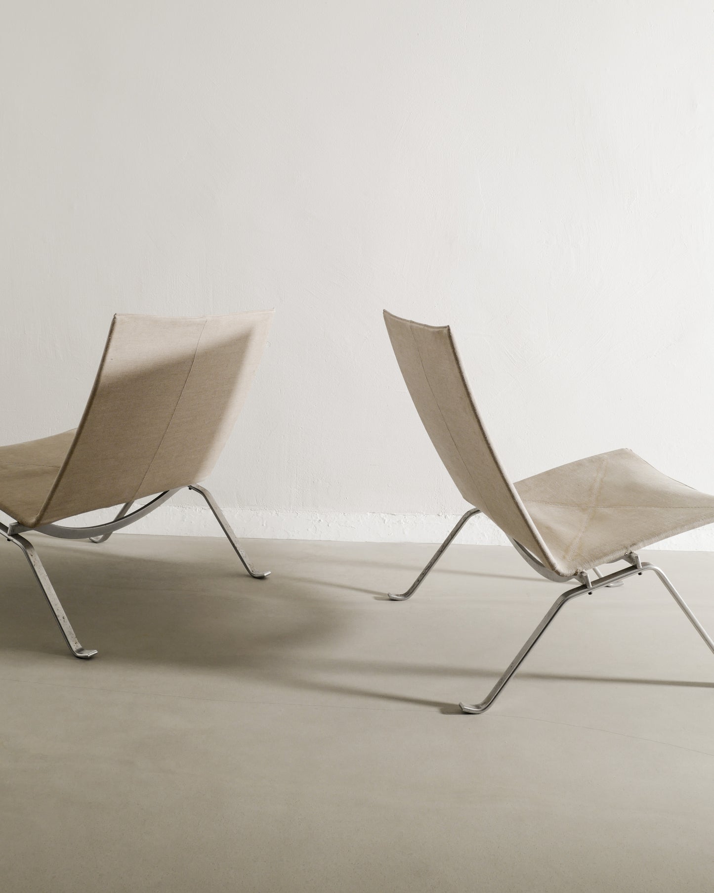 POUL KJAERHOLM PK22 CHAIRS IN CANVAS, 1990s