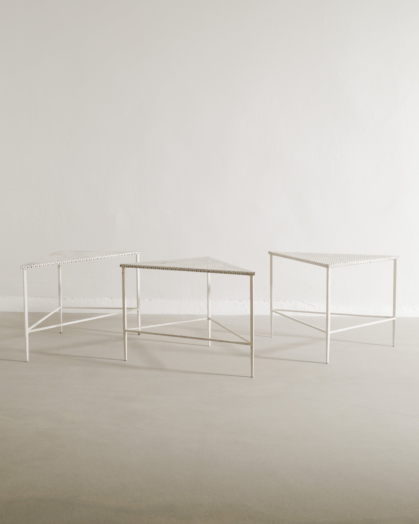 MATHIEU MATÈGOT SIDE TABLES, 1950s