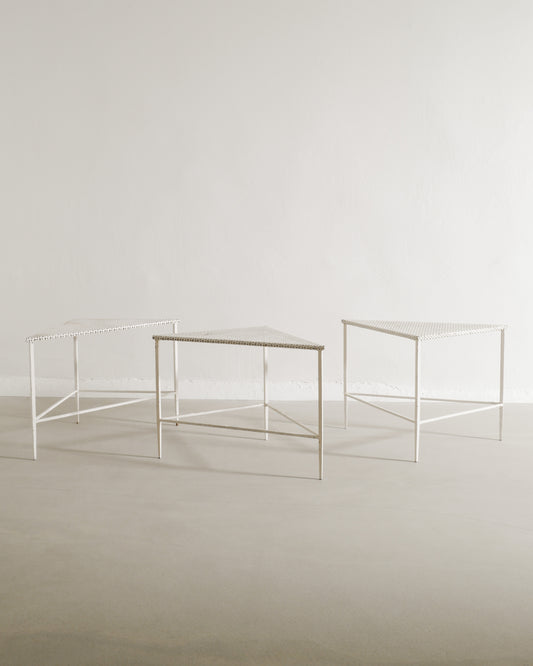 MATHIEU MATÈGOT SIDE TABLES, 1950s