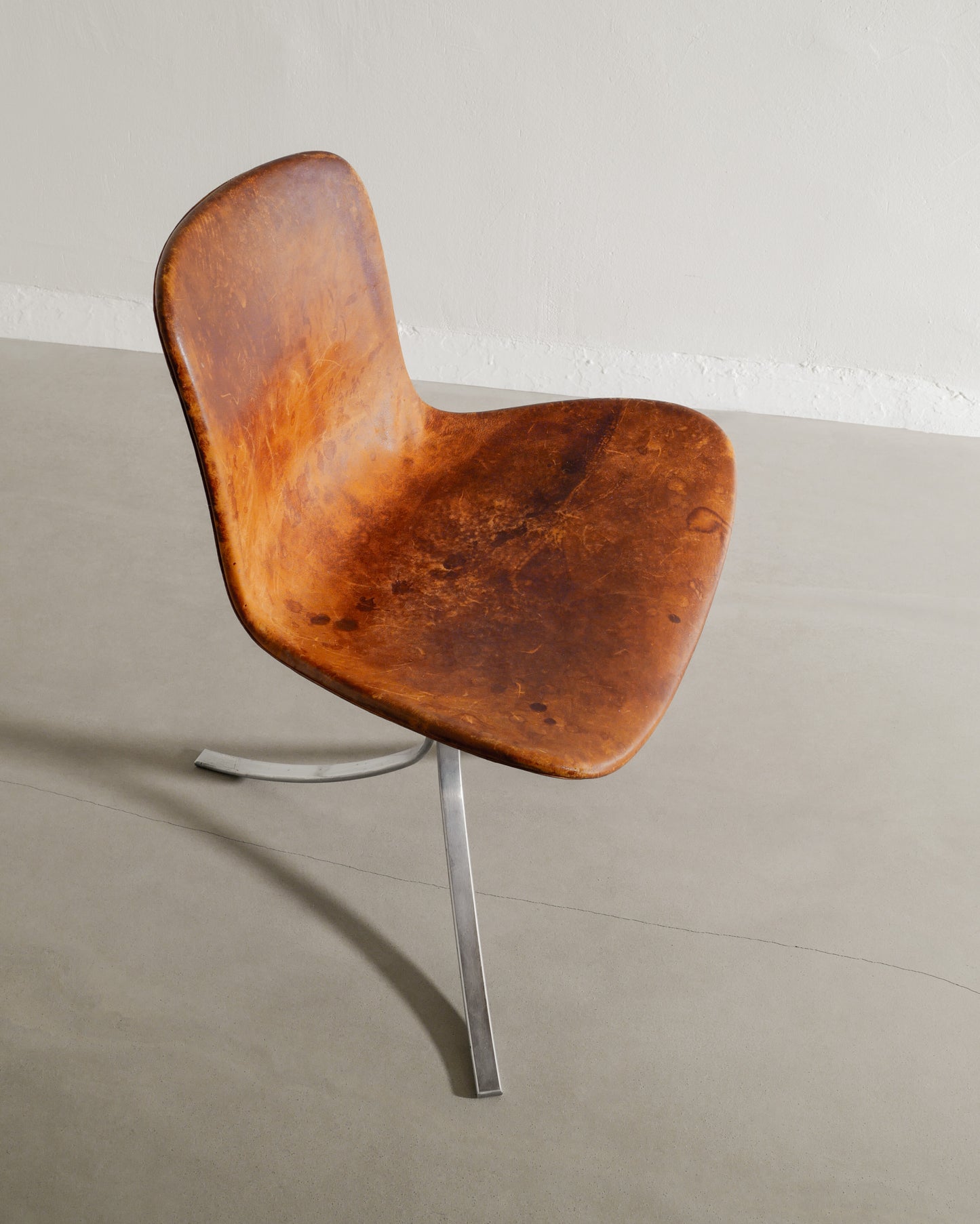 SET OF SIX POUL KJAERHOLM PK-9 CHAIRS, 1960s