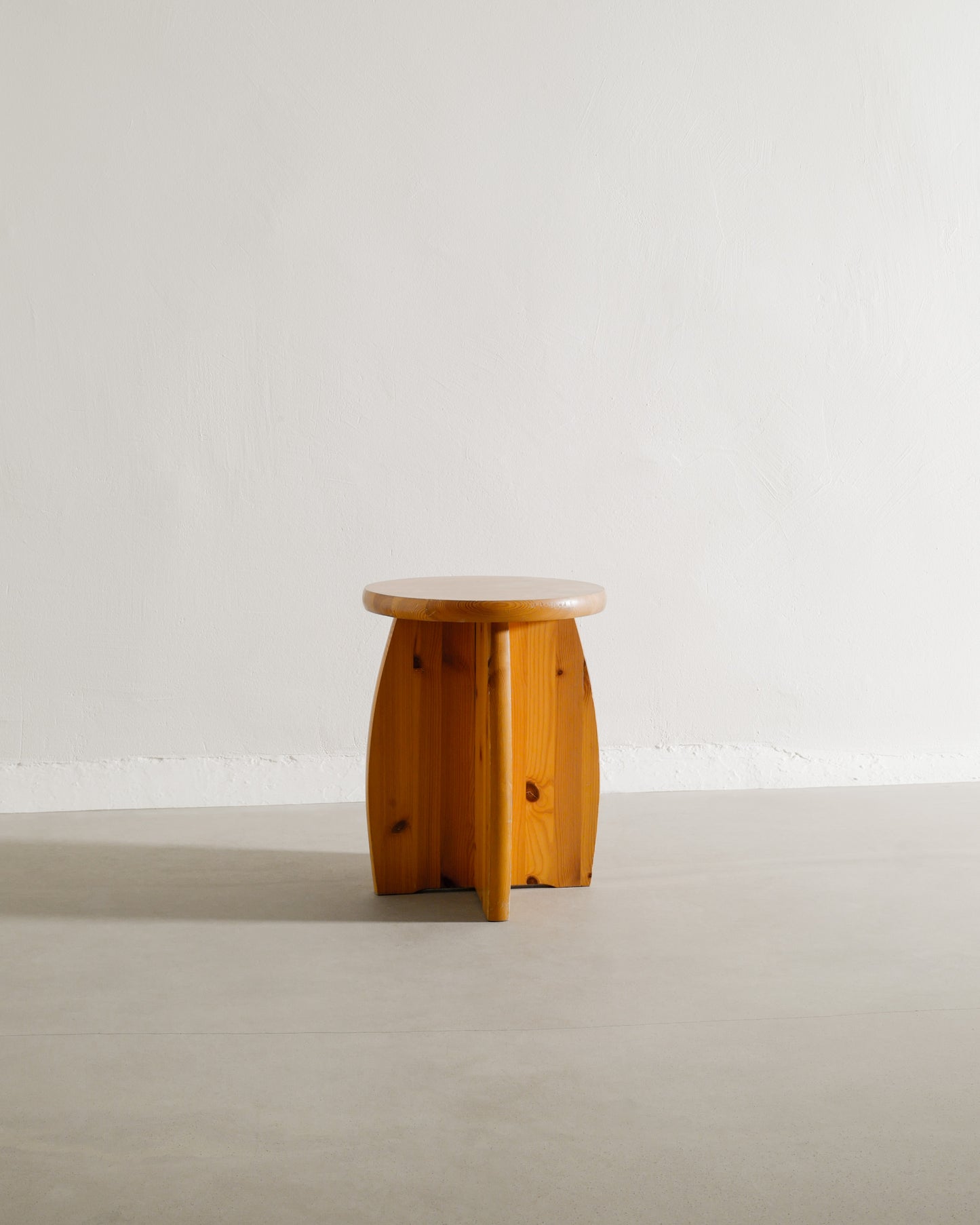 GROUP OF SWEDISH WOODEN STOOLS, 1970s